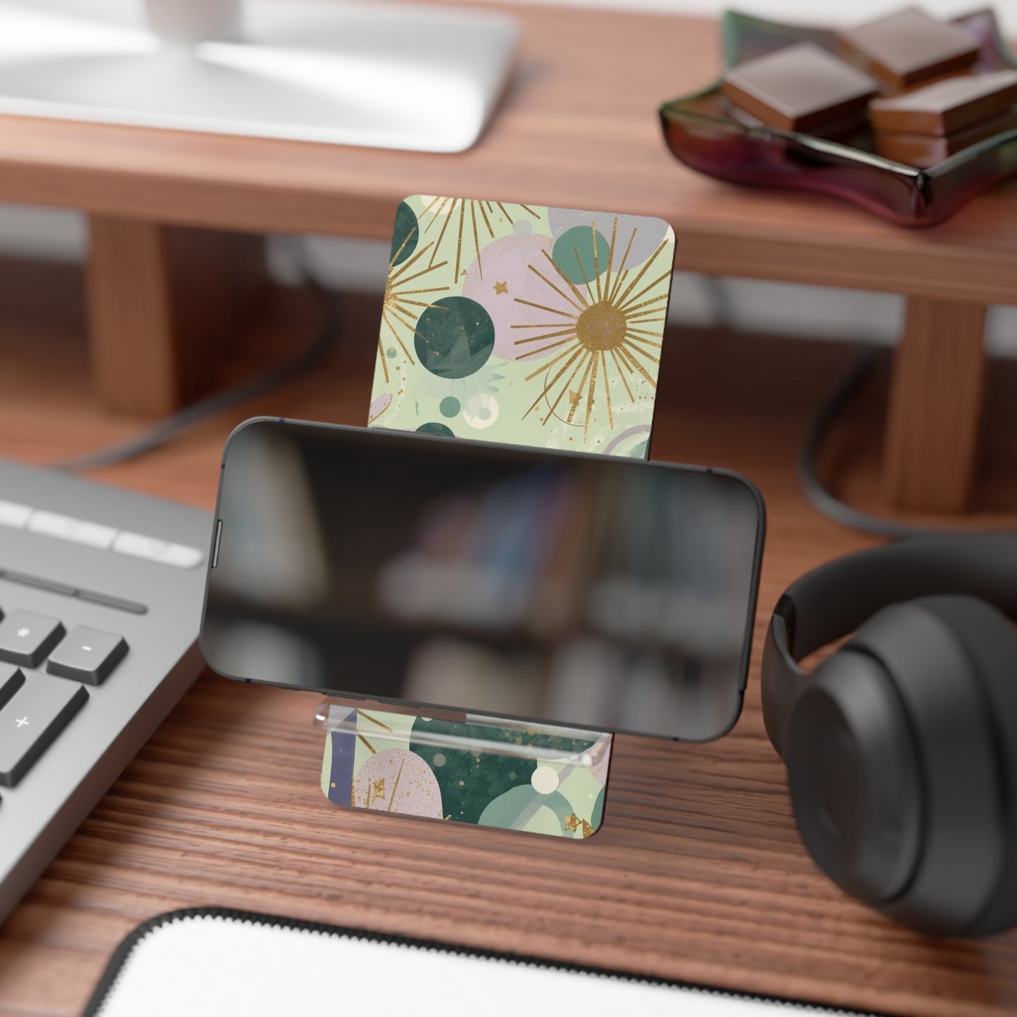 Dopamine Abstract Botanical Pattern Mobile Display Stand for Smartphones - You're My Kind of Weird