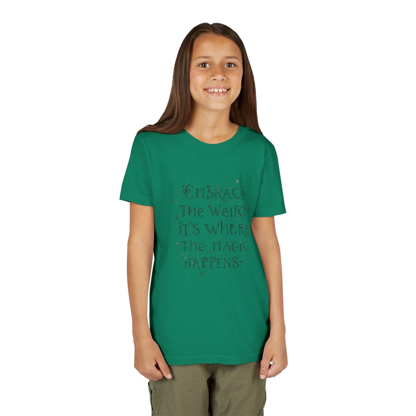 Embrace the Weird, It's Where the Magic Happens Tee - HyperFashion, Stylish Kids Shirt, Youth Fashion Top, Birthday Gift, Everyday Fun Wear