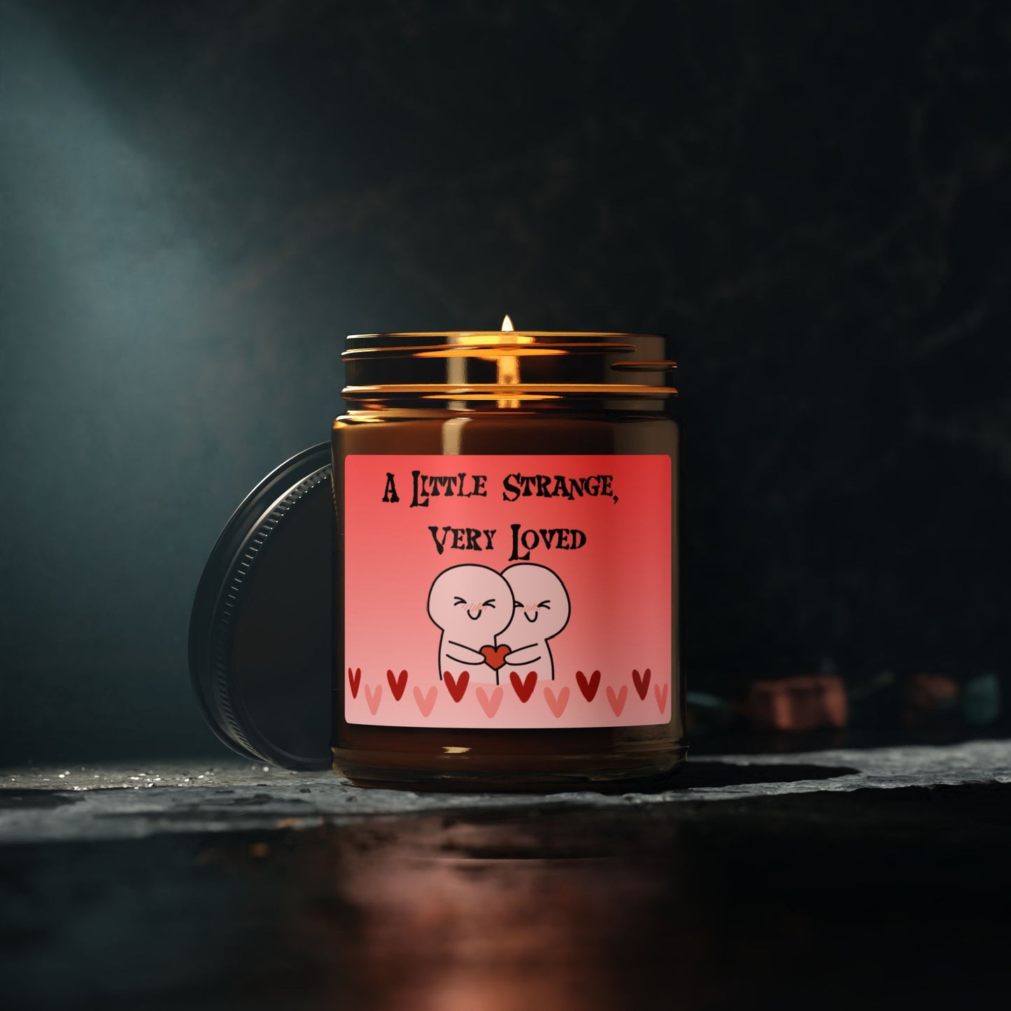 A Little Strange, Very Loved Candle | Soy Candle in Amber Jar - You're My Kind of Weird