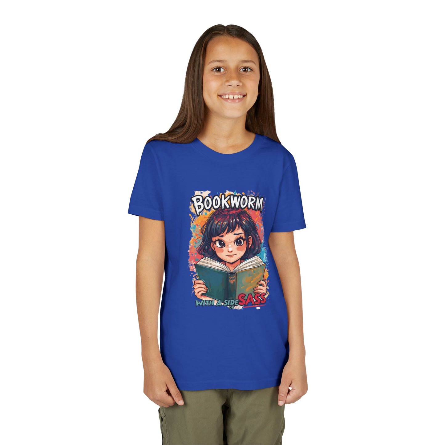Kids Bookworm Sass Tee, Fun T-Shirt for Young Readers, Gift for Book Lovers, Back to School Apparel, Cute Kid's Graphic Tee