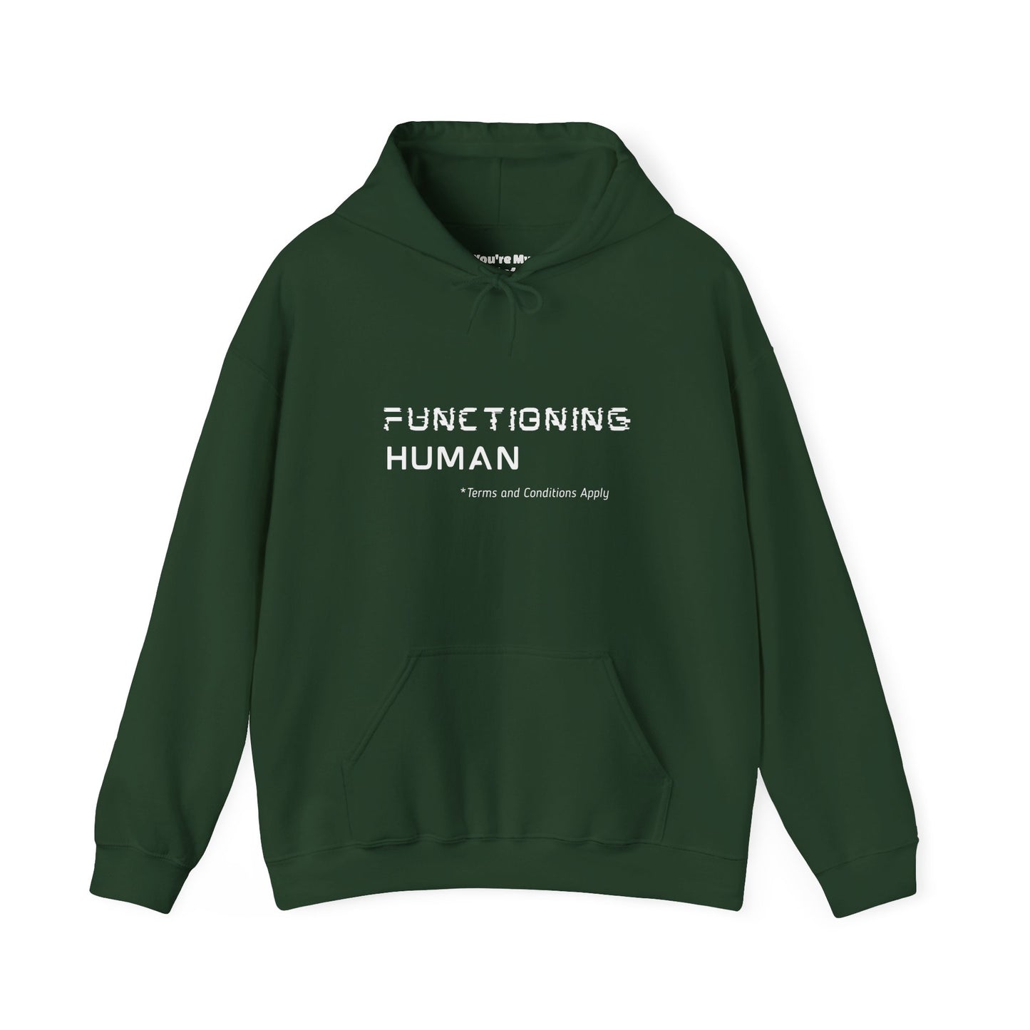 Functioning Human Hoodie – Funny Unisex Heavy Blend™ Sweatshirt, Cozy Cotton-Poly Blend, Casual Gift
