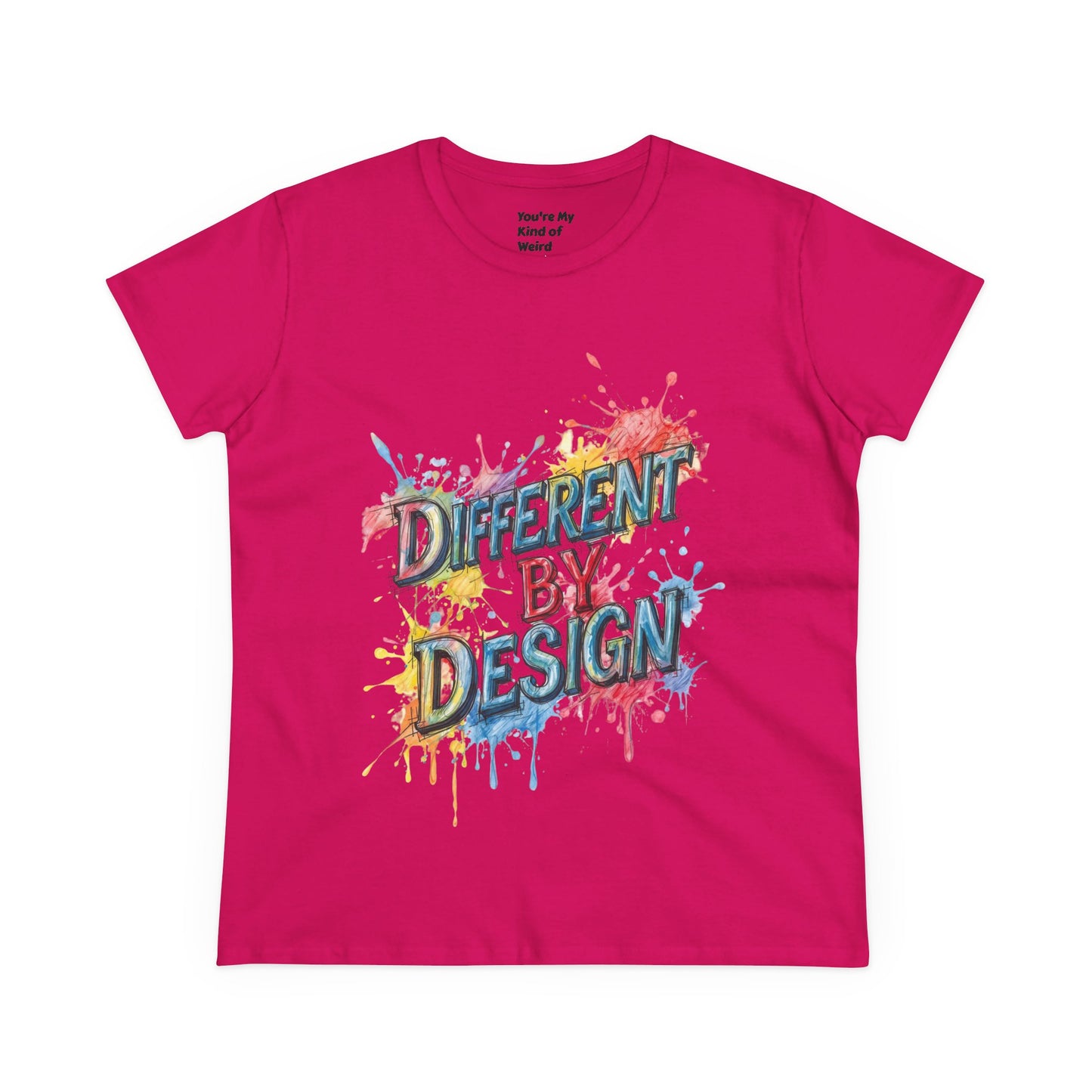 Differently Designed Women's Cotton Tee, Casual T-Shirt for Creative Souls, Statement Tee, Gift for Art Lovers, Unique Style Top