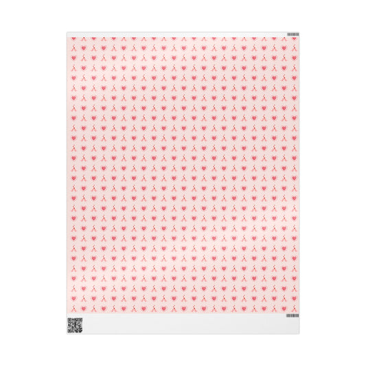 Customize Valentine Pink Heart Wrapping Paper Roll - You're My Kind of Weird