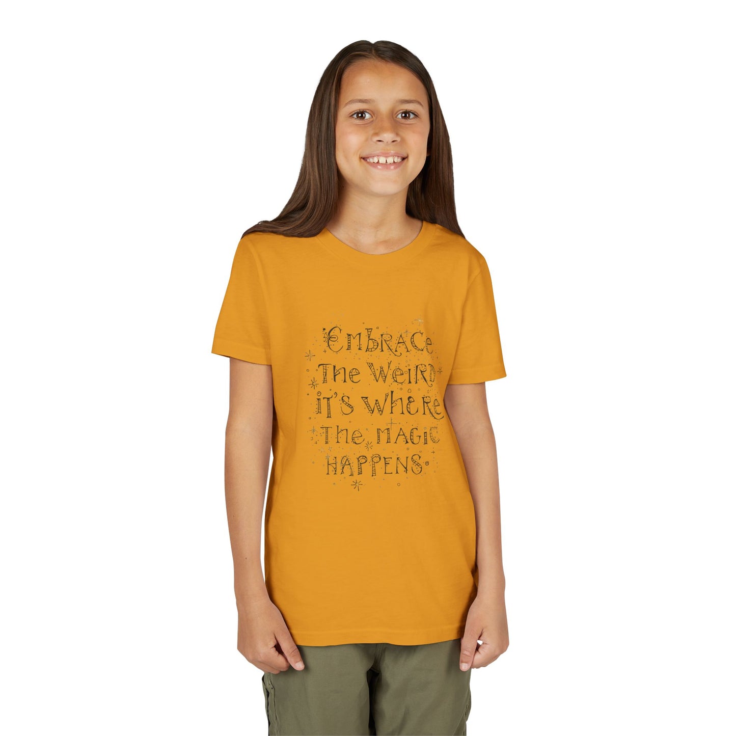 Embrace the Weird, It's Where the Magic Happens Tee - HyperFashion, Stylish Kids Shirt, Youth Fashion Top, Birthday Gift, Everyday Fun Wear
