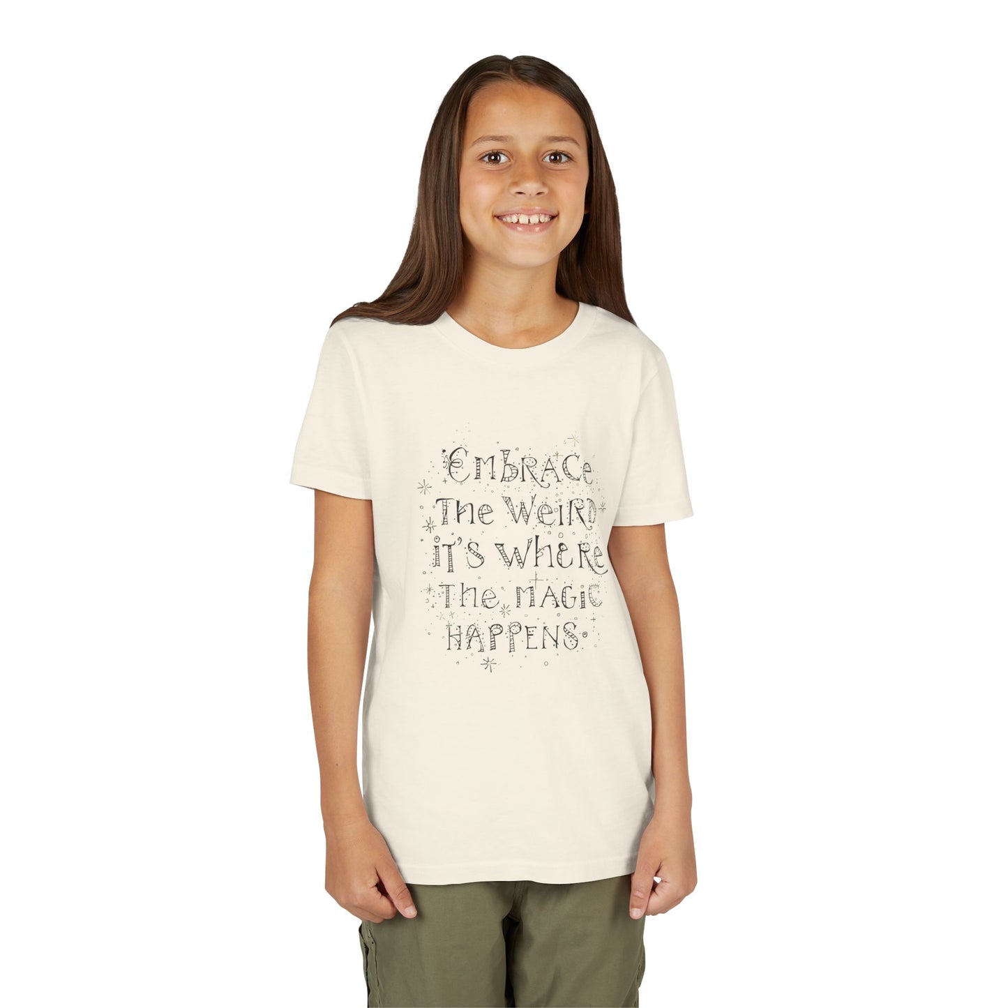 Embrace the Weird, It's Where the Magic Happens Tee - HyperFashion, Stylish Kids Shirt, Youth Fashion Top, Birthday Gift, Everyday Fun Wear