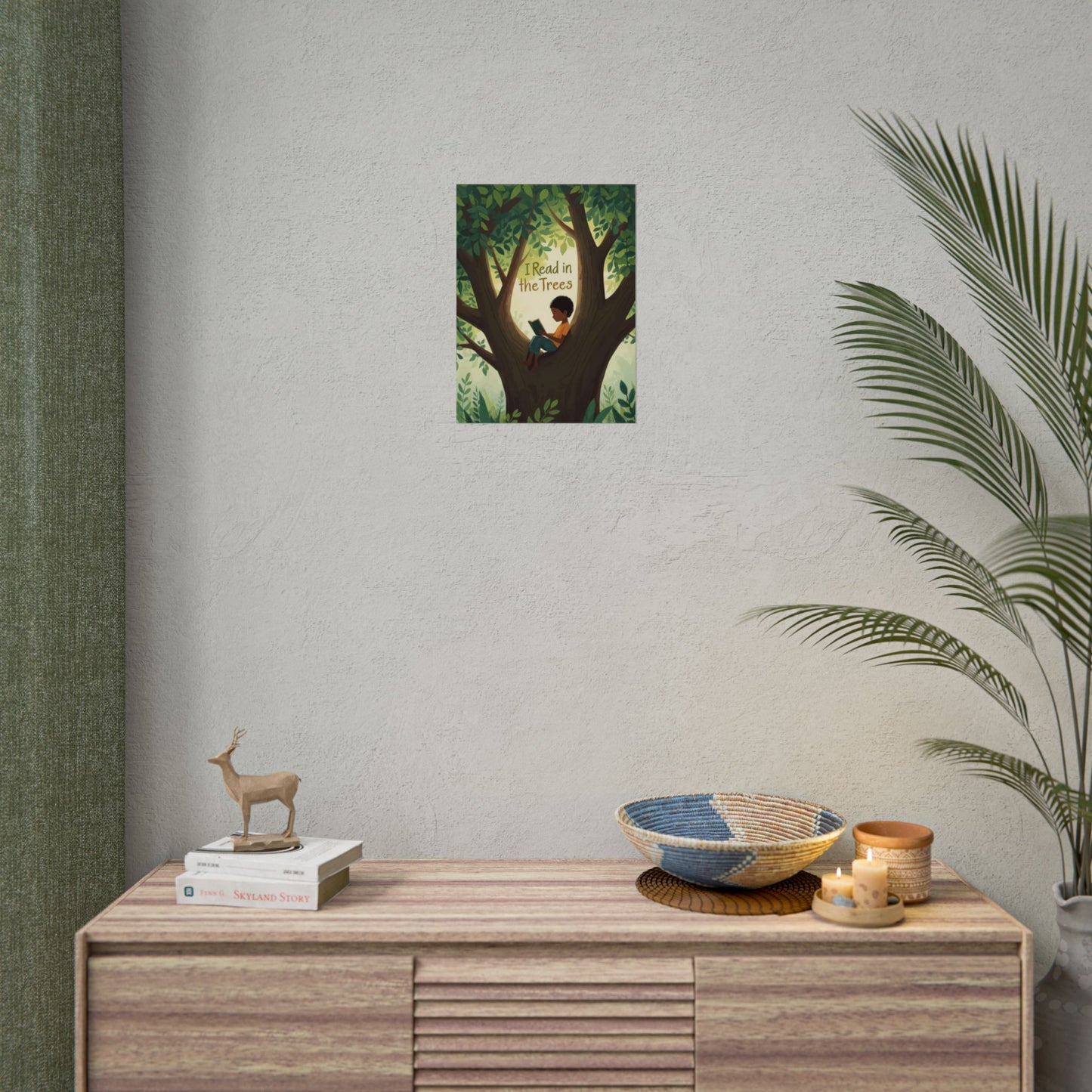 I read in the Trees Poster, Literary Decor, Book Lover Gift, Quirky Wall Art, Reader's Inspiration, Fun Home Decor