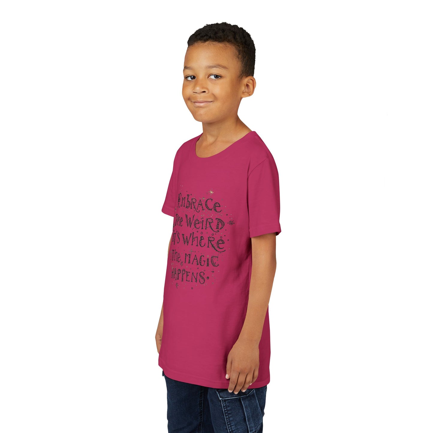 Embrace the Weird, It's Where the Magic Happens Tee - HyperFashion, Stylish Kids Shirt, Youth Fashion Top, Birthday Gift, Everyday Fun Wear