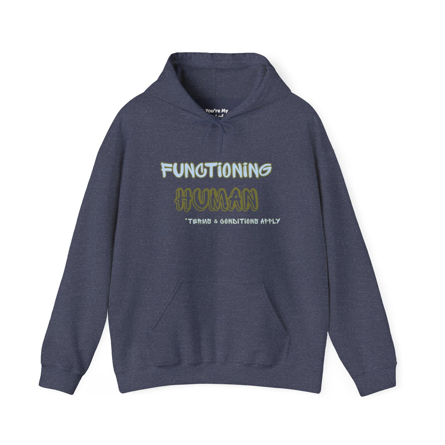 "Functioning Human" Unisex College Hoodie, Funny Sweatshirt, Campus Apparel, Perfect Gift for Students, College Life, Cozy Hoodie