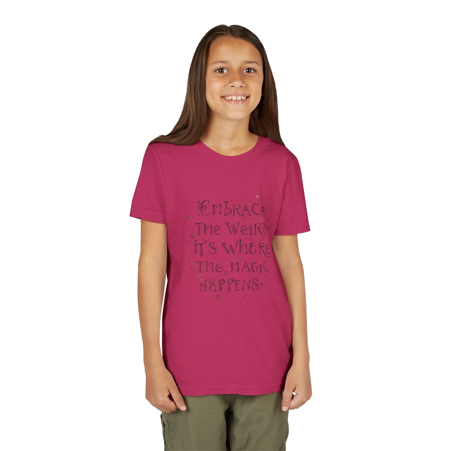 Embrace the Weird, It's Where the Magic Happens Tee - HyperFashion, Stylish Kids Shirt, Youth Fashion Top, Birthday Gift, Everyday Fun Wear