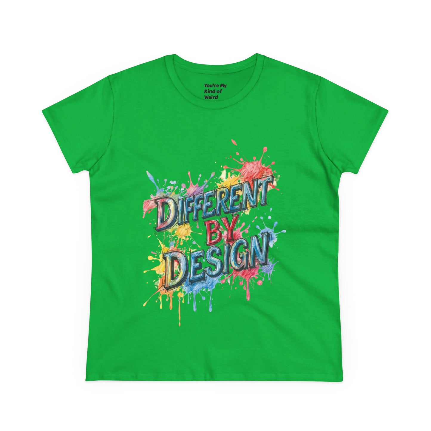 Differently Designed Women's Cotton Tee, Casual T-Shirt for Creative Souls, Statement Tee, Gift for Art Lovers, Unique Style Top