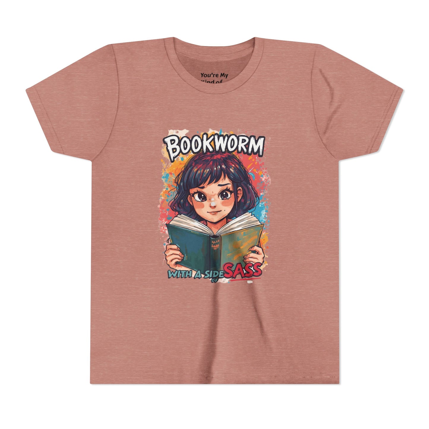 Kids Bookworm Sass Tee, Fun T-Shirt for Young Readers, Gift for Book Lovers, Back to School Apparel, Cute Kid's Graphic Tee