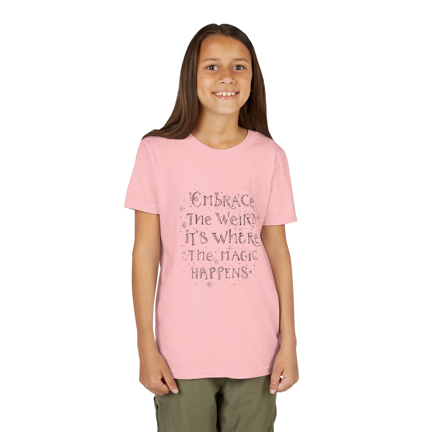 Embrace the Weird, It's Where the Magic Happens Tee - HyperFashion, Stylish Kids Shirt, Youth Fashion Top, Birthday Gift, Everyday Fun Wear