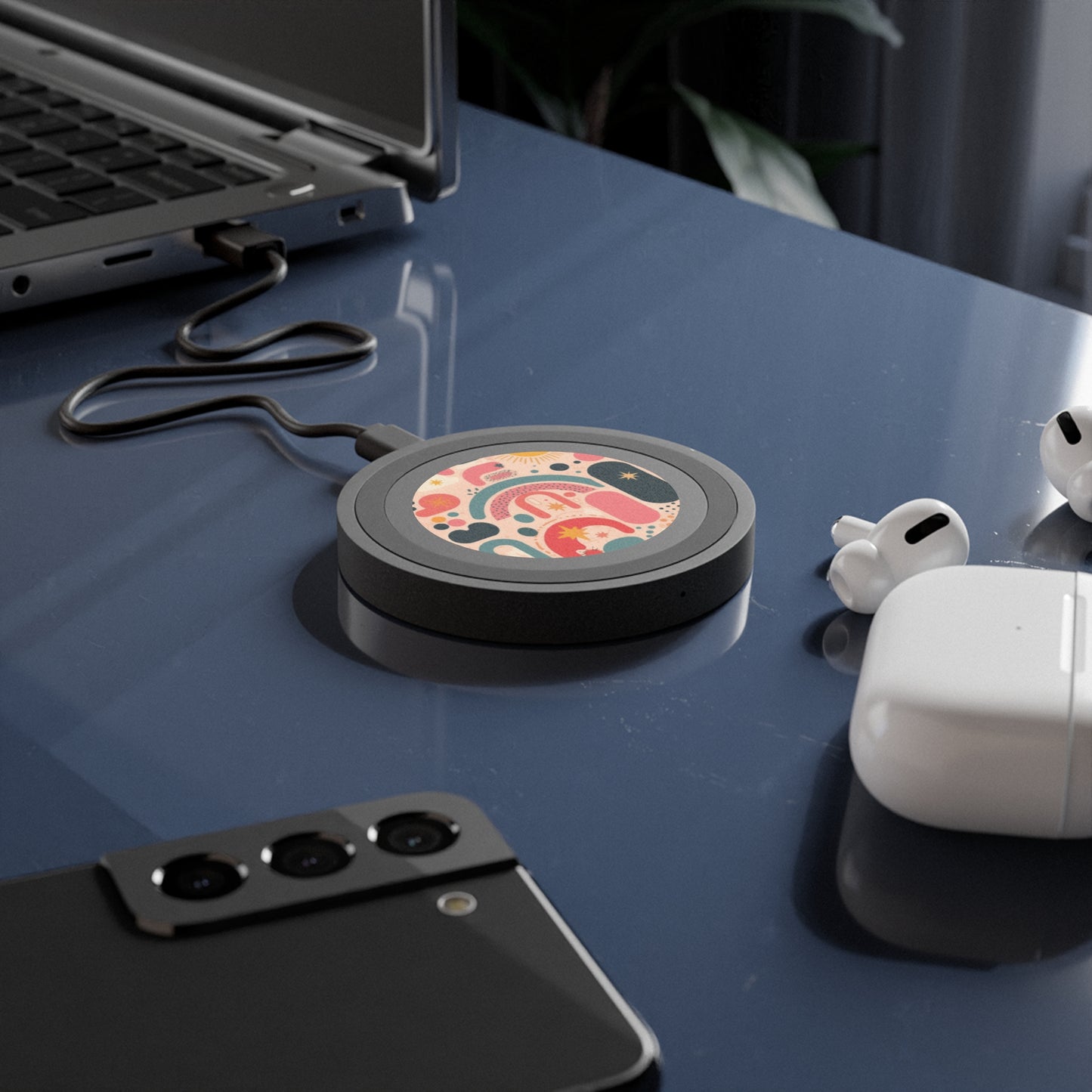 Dopamine Blast Abstract Retro Rainbow Wireless Charging Pad - You're My Kind of Weird