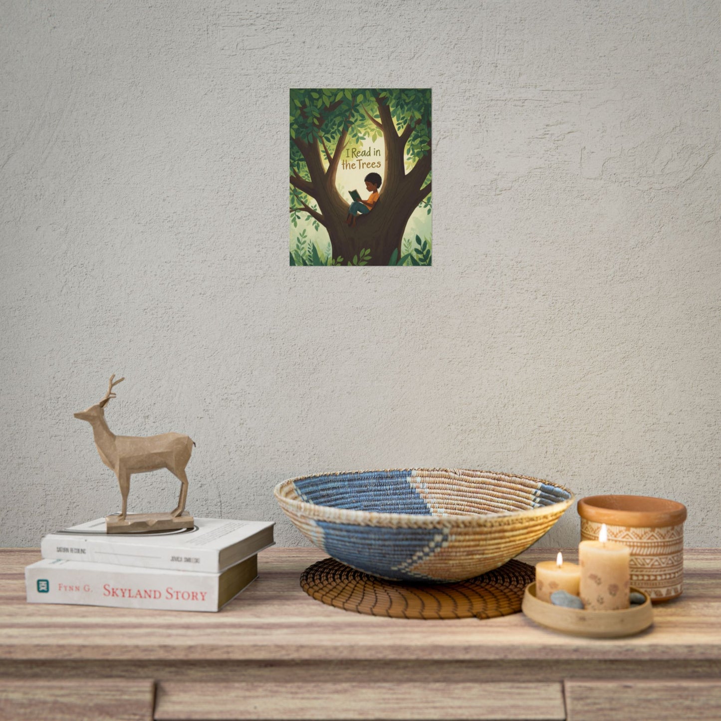 I read in the Trees Poster, Literary Decor, Book Lover Gift, Quirky Wall Art, Reader's Inspiration, Fun Home Decor