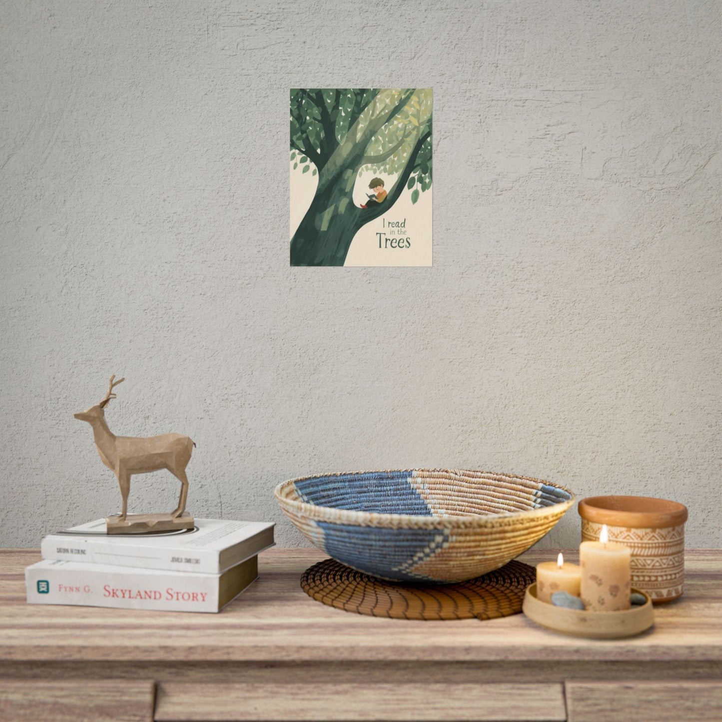 I read in the Trees Poster, Literary Decor, Book Lover Gift, Quirky Wall Art, Reader's Inspiration, Fun Home Decor