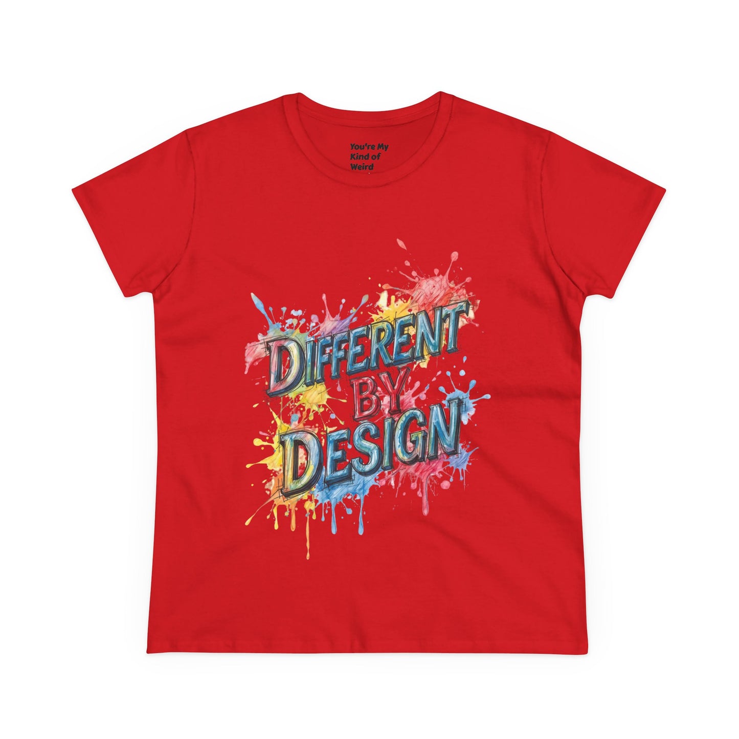 Differently Designed Women's Cotton Tee, Casual T-Shirt for Creative Souls, Statement Tee, Gift for Art Lovers, Unique Style Top