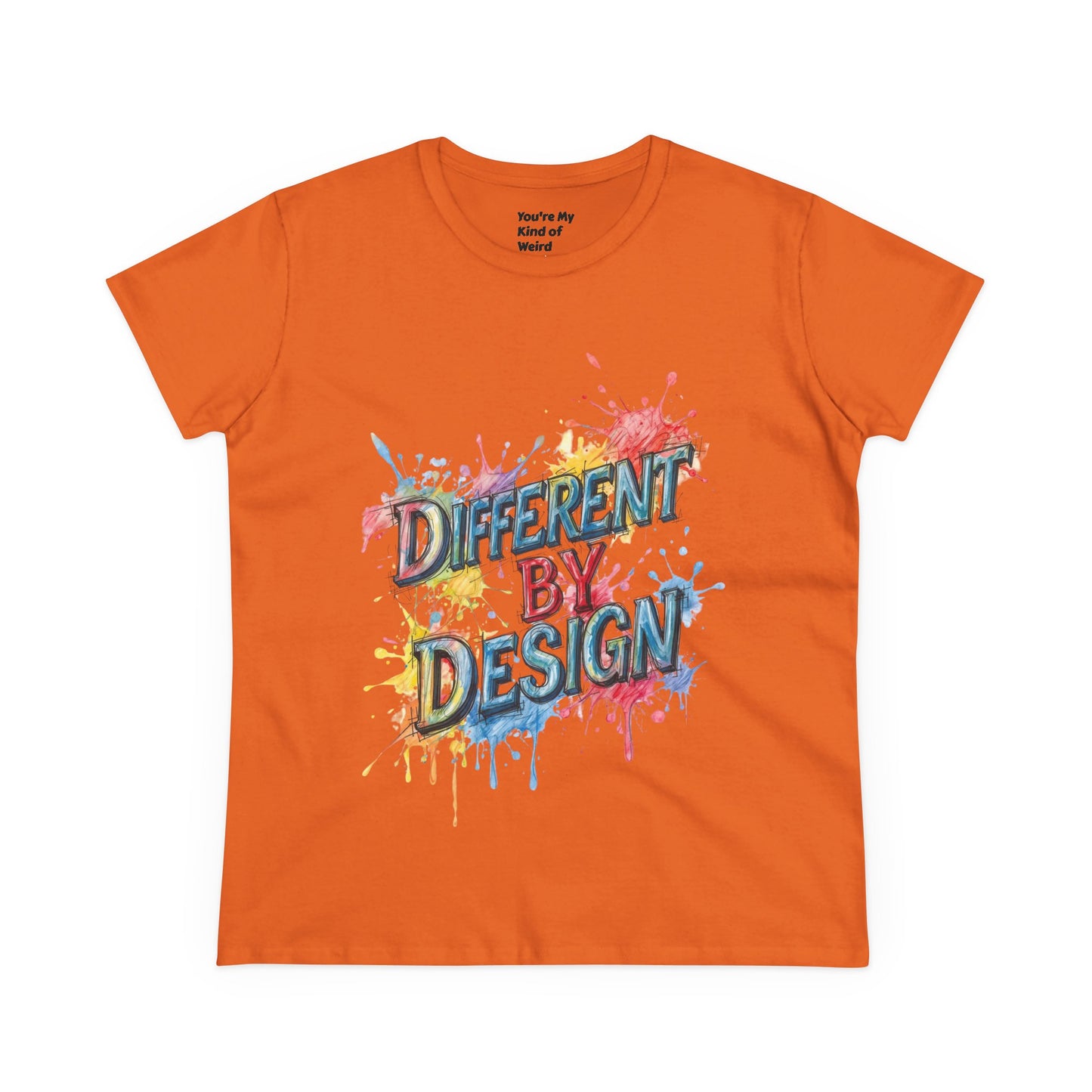 Differently Designed Women's Cotton Tee, Casual T-Shirt for Creative Souls, Statement Tee, Gift for Art Lovers, Unique Style Top