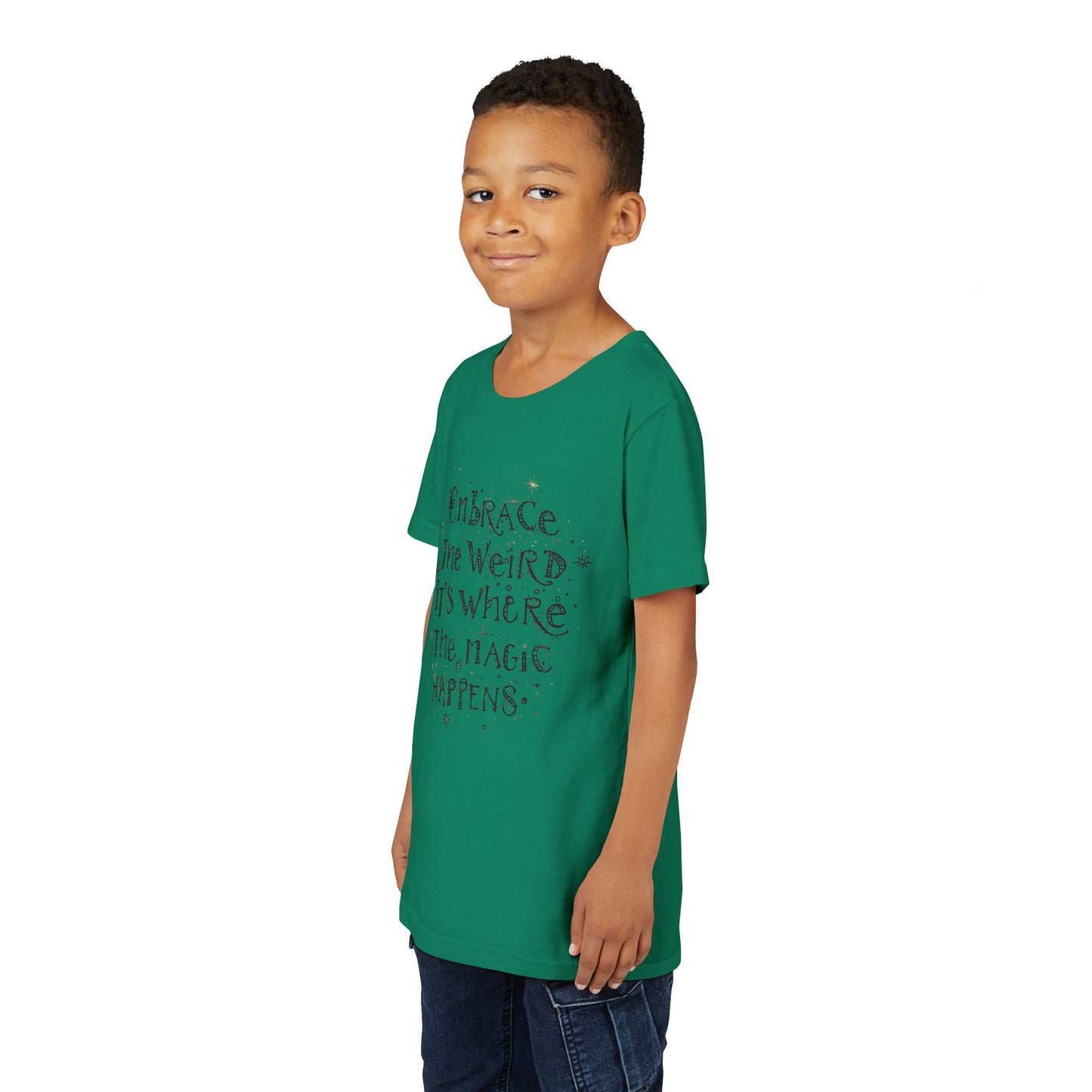 Embrace the Weird, It's Where the Magic Happens Tee - HyperFashion, Stylish Kids Shirt, Youth Fashion Top, Birthday Gift, Everyday Fun Wear