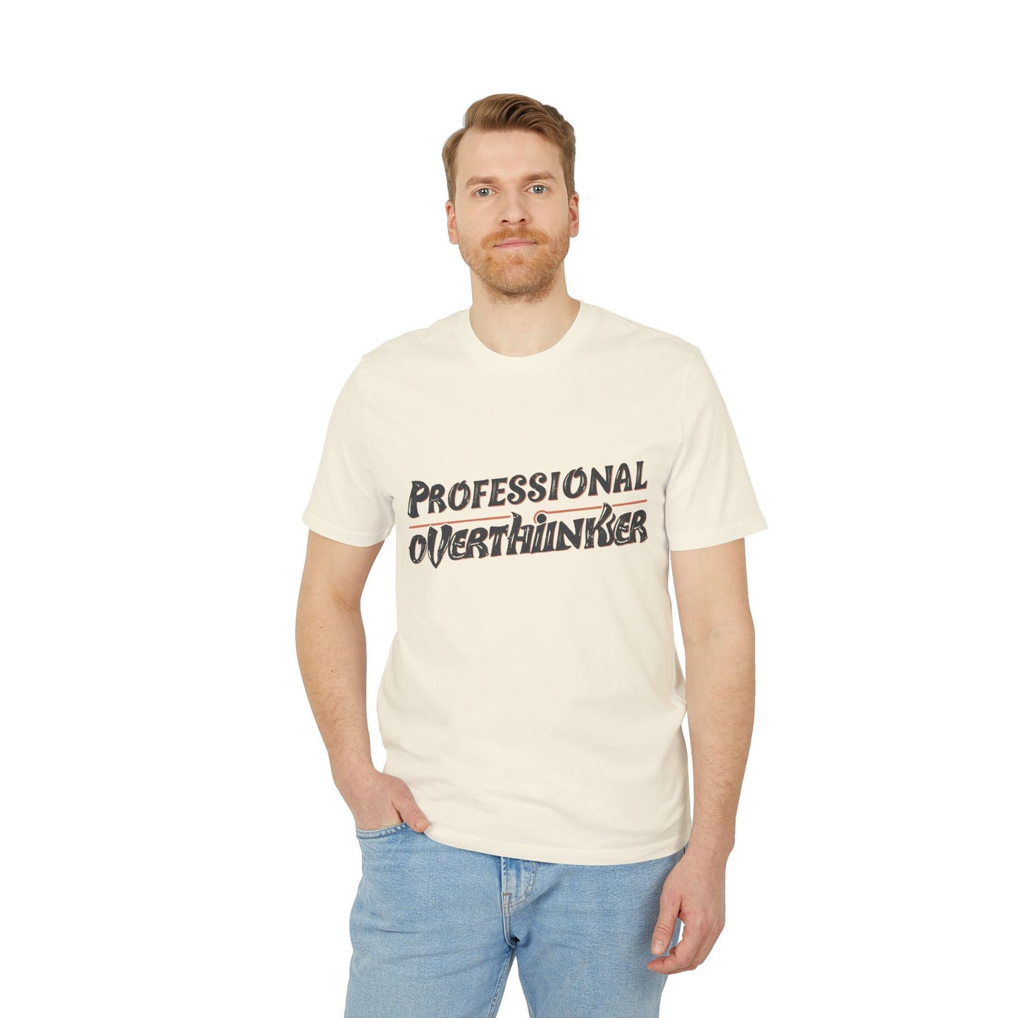 Professional Overthinker Unisex T-shirt, Creative Humor Tee, Gift for Thinkers, Casual Wear, Perfect for Birthdays, Friends, Relaxed Style