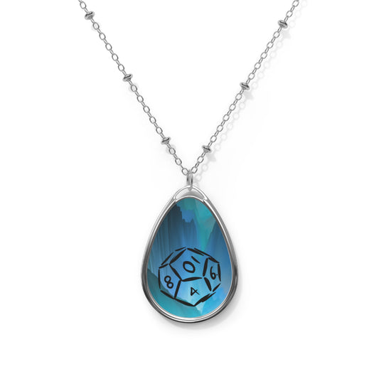 D20 Dice Necklace for Gamers Teardrop Dungeons & Dragons Pendant - You're My Kind of Weird