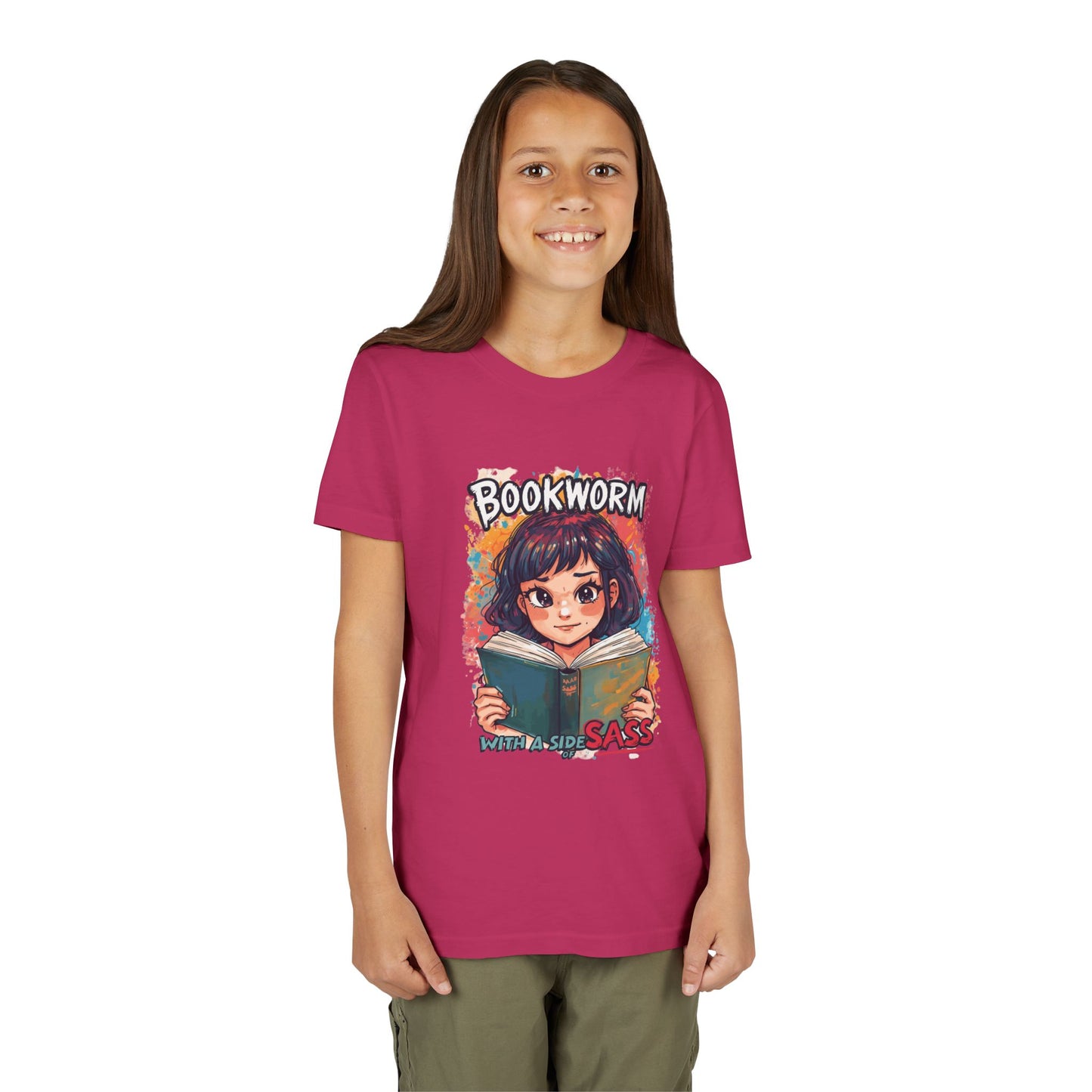Kids Bookworm Sass Tee, Fun T-Shirt for Young Readers, Gift for Book Lovers, Back to School Apparel, Cute Kid's Graphic Tee