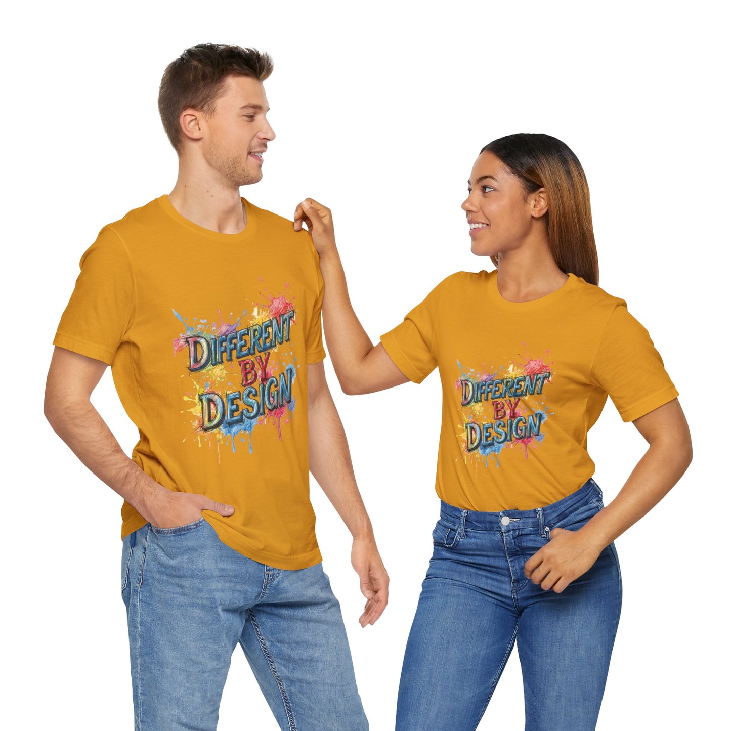 Colorful Different by Design Unisex Tee, Inspirational T-Shirt, Unique Gift for Artists, Creative Expression Apparel, Everyday Wear