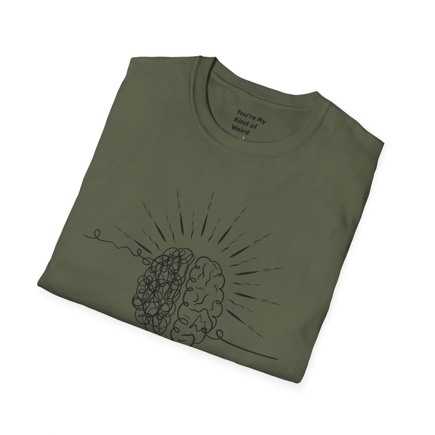 Creative Thinking Unisex T-Shirt, Fun Gift for Overthinkers, Comfortable Casual Wear, Brain Art Tee, Gift for Birthdays or Holidays