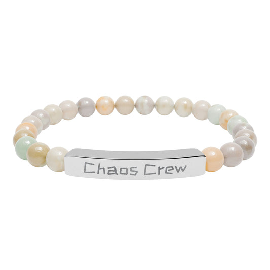 Chaos Crew: Engraved Natural Stone Stretch Bracelet - You're My Kind of Weird