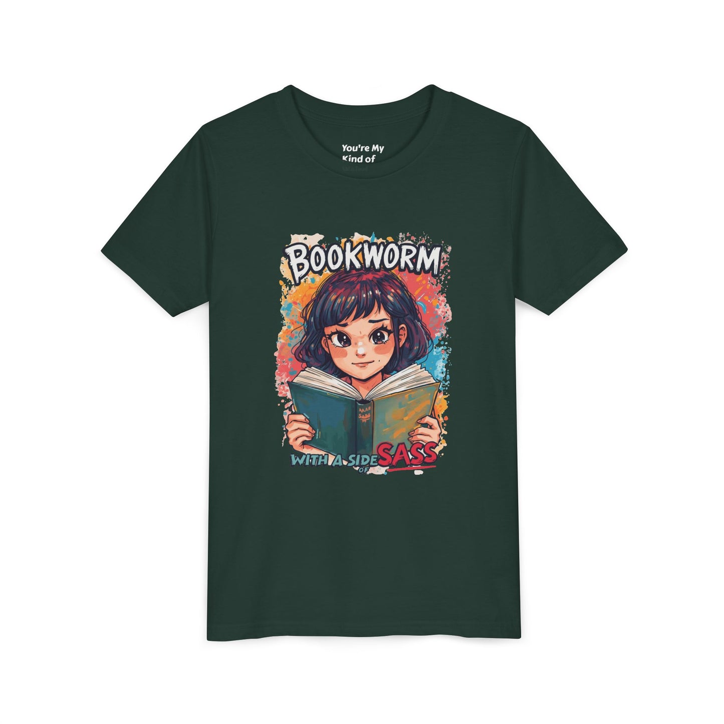Kids Bookworm Sass Tee, Fun T-Shirt for Young Readers, Gift for Book Lovers, Back to School Apparel, Cute Kid's Graphic Tee