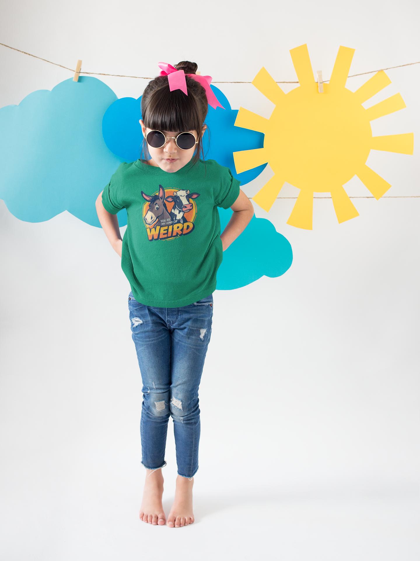 Whimsical Toddler Tee - 'You're Weird' Cute Animal Design, Fun Kids Shirt, Birthday Gift, Playdate Apparel, Funny Toddler Clothing