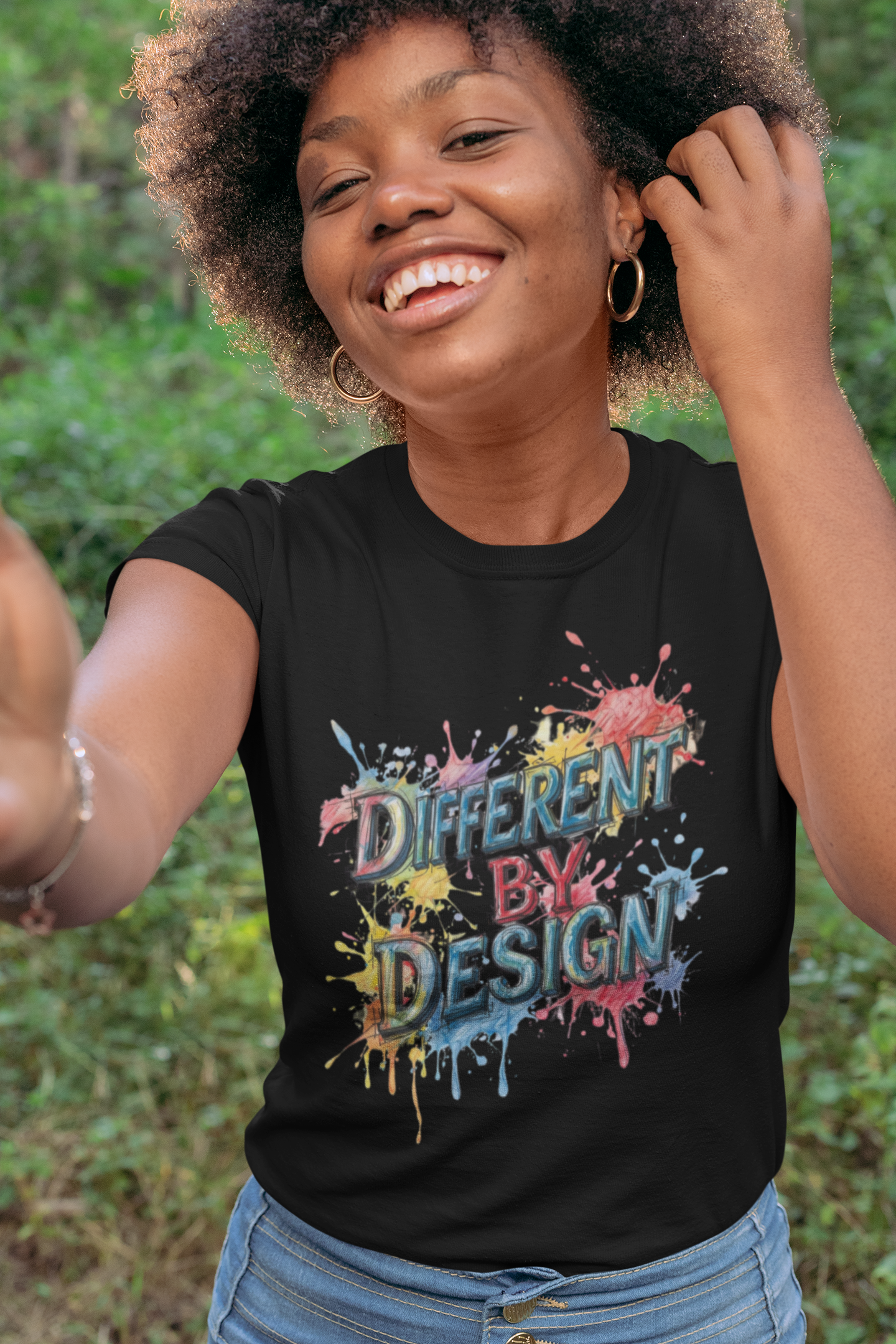 Differently Designed Women's Cotton Tee, Casual T-Shirt for Creative Souls, Statement Tee, Gift for Art Lovers, Unique Style Top