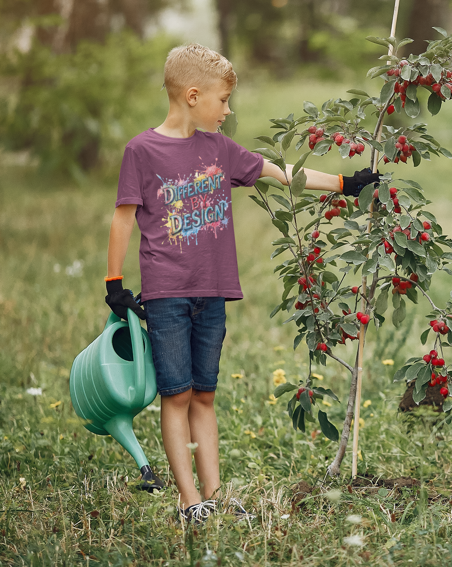 Different by Design Youth Tee - Colorful Graphic Shirt for Kids, Unique Style, Birthday Gift, Fun School Wear, Creative Expression