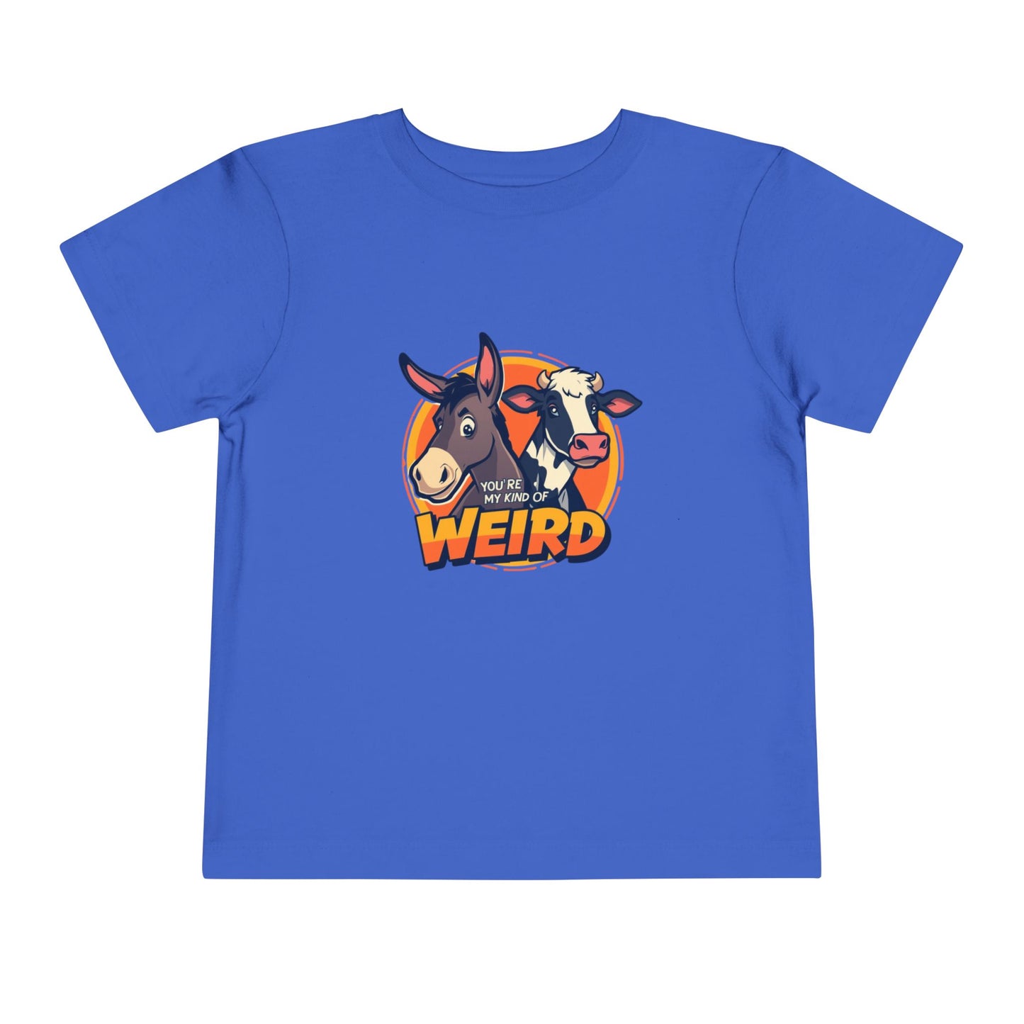 Whimsical Toddler Tee - 'You're Weird' Cute Animal Design, Fun Kids Shirt, Birthday Gift, Playdate Apparel, Funny Toddler Clothing