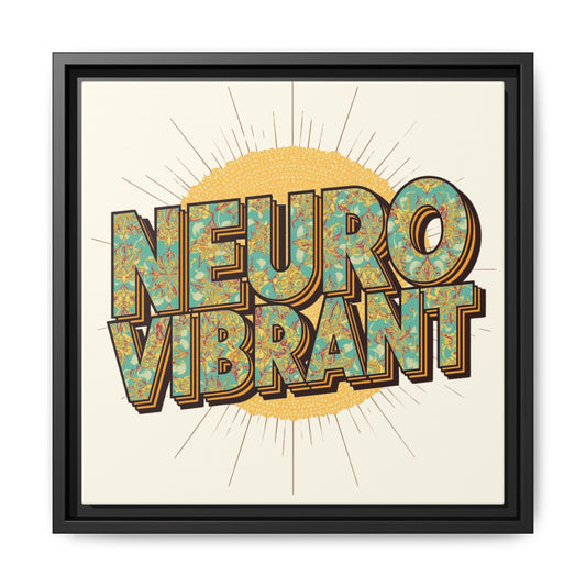 Neuro Vibrant Framed Canvas Art — Colorful Retro Wall Print - You're My Kind of Weird