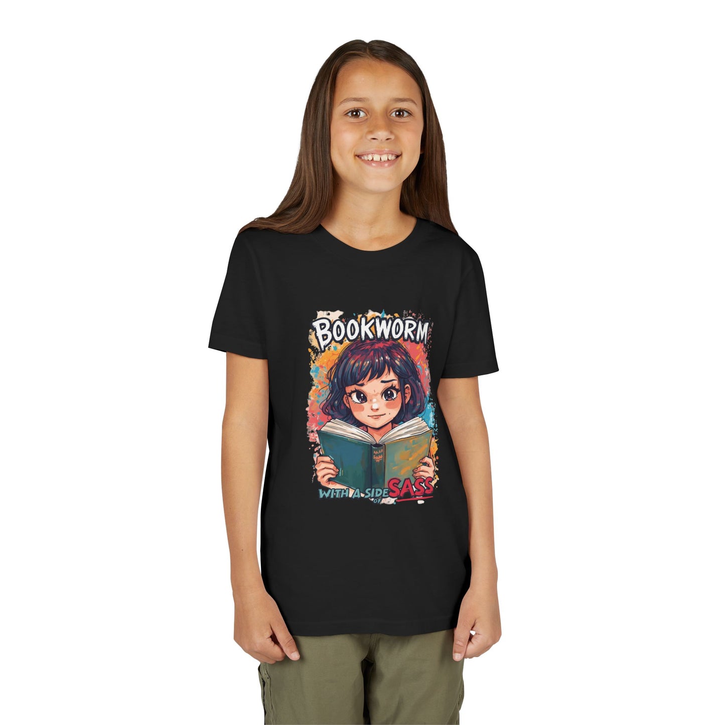 Kids Bookworm Sass Tee, Fun T-Shirt for Young Readers, Gift for Book Lovers, Back to School Apparel, Cute Kid's Graphic Tee