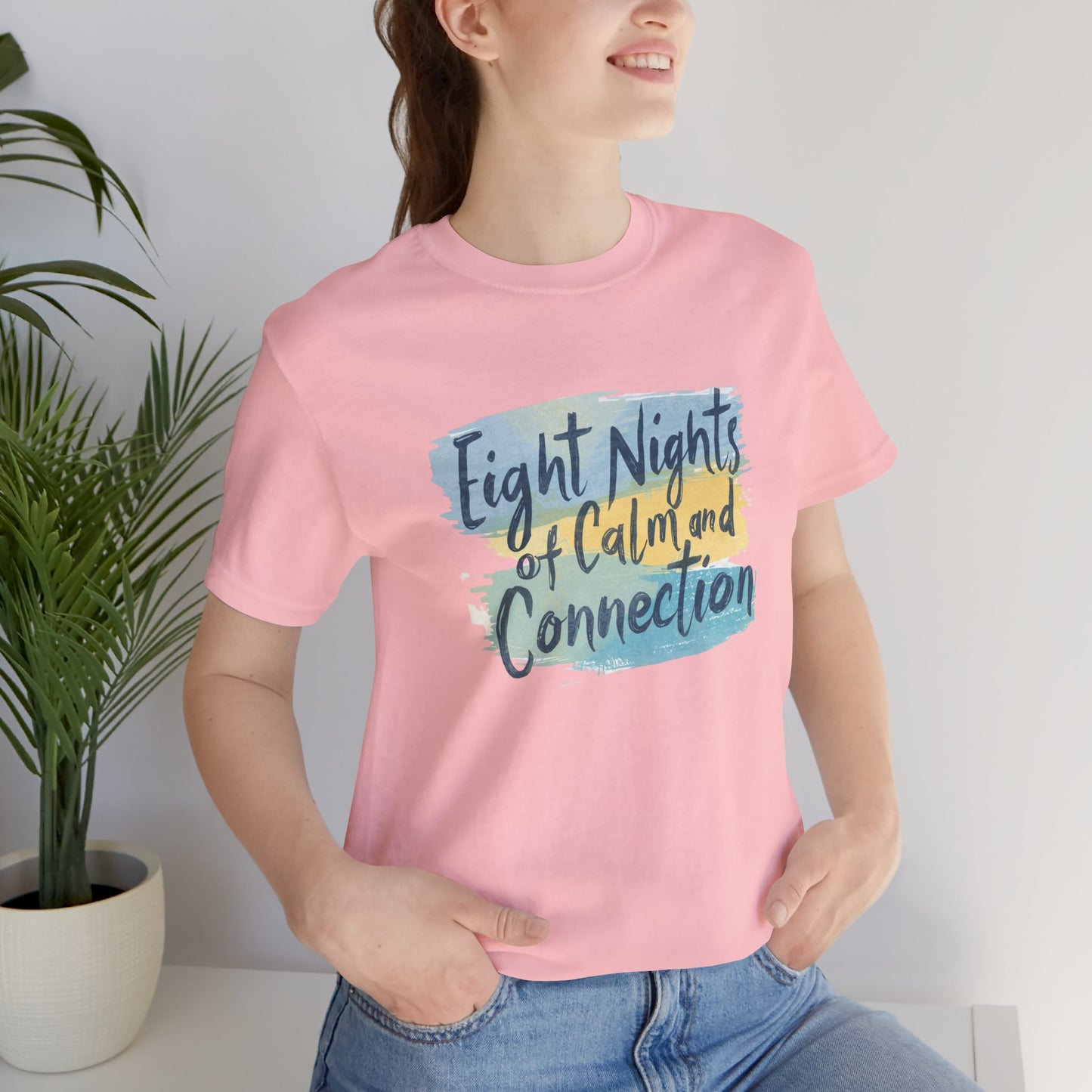 Eight Nights of Calm and Connection Hanukkah Shirt | Mindful Holiday Tee | Jewish Festival of Lights Shirt - You're My Kind of Weird