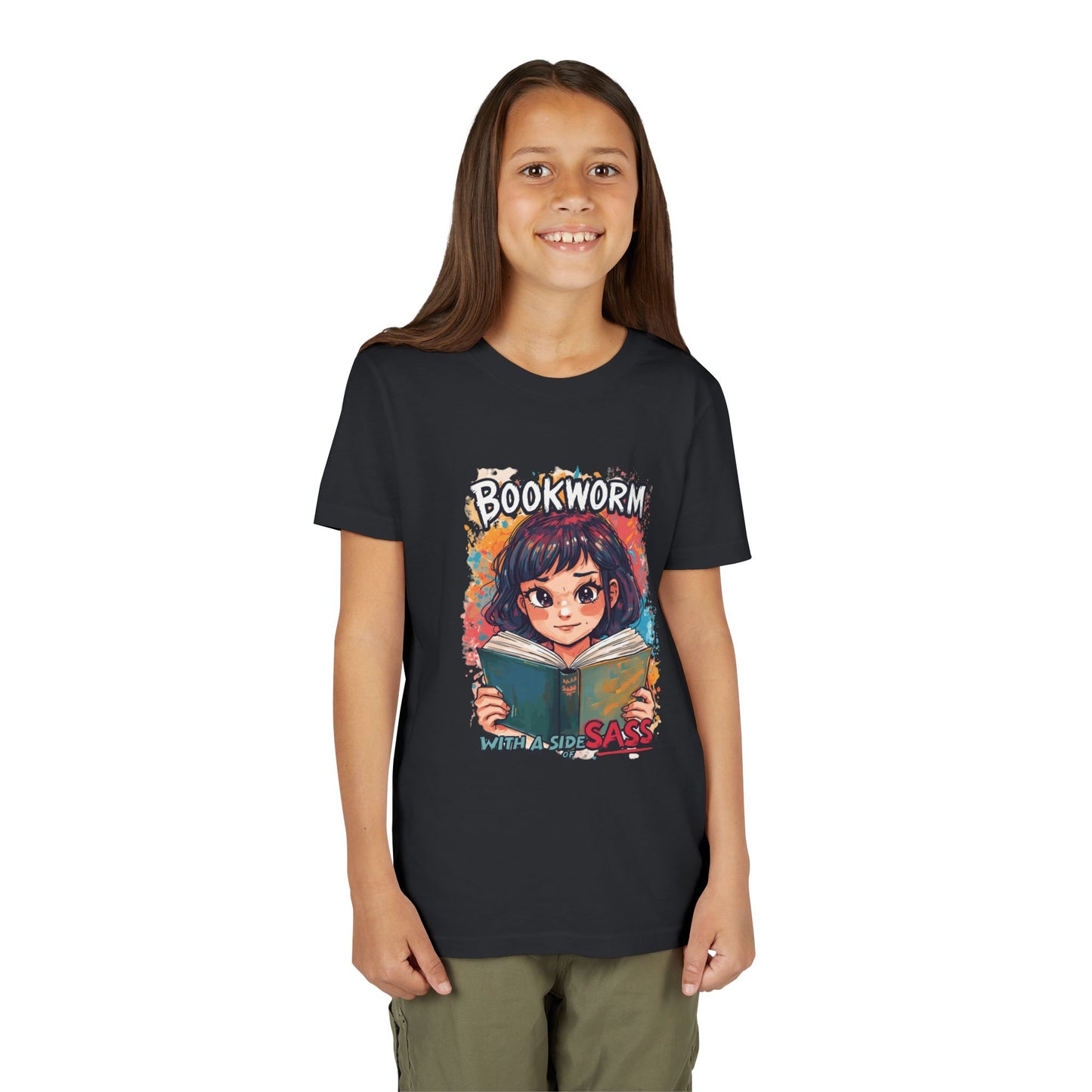Kids Bookworm Sass Tee, Fun T-Shirt for Young Readers, Gift for Book Lovers, Back to School Apparel, Cute Kid's Graphic Tee
