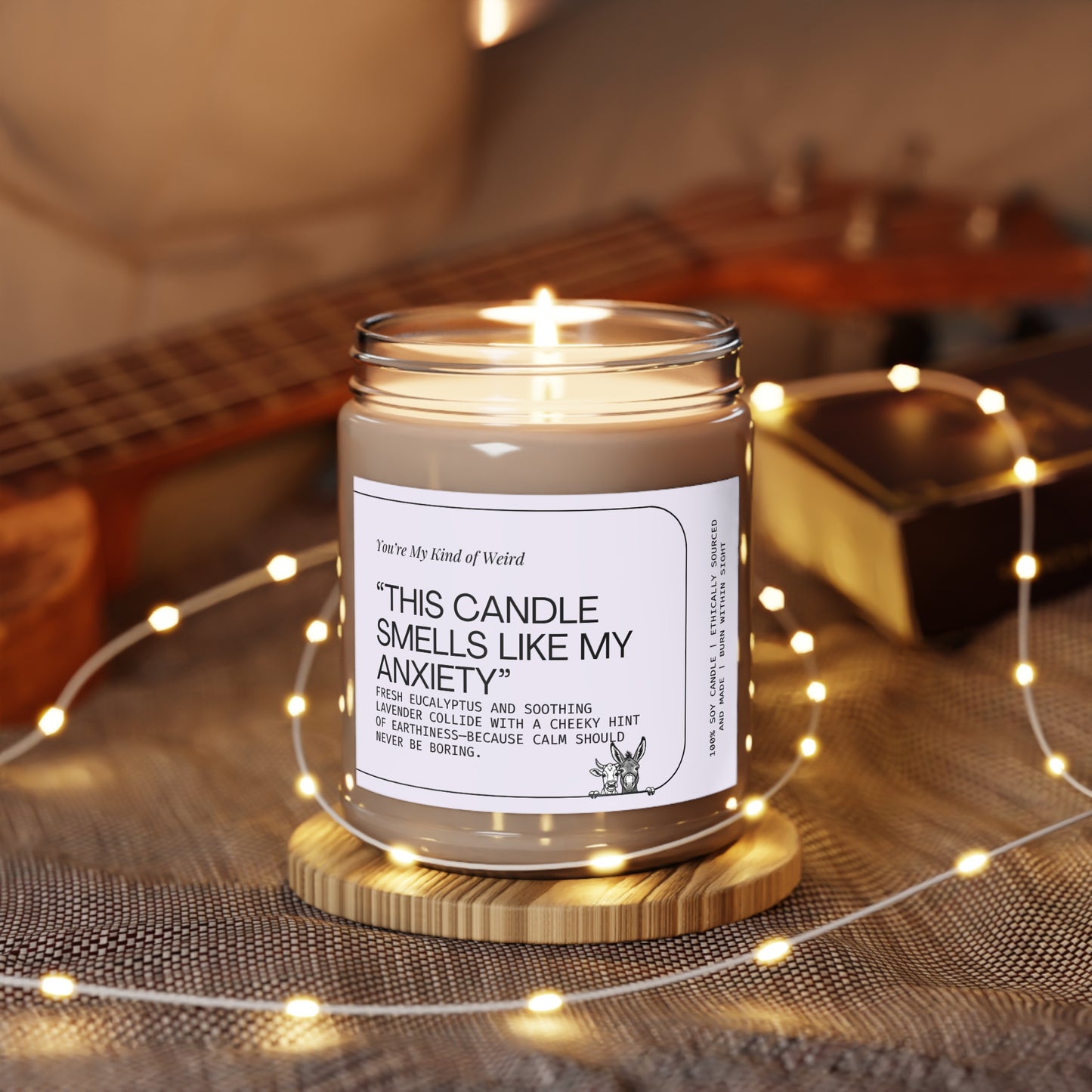 Anxiety Relief Scented Candle, Stress Relief Gift, Home Decor, Self-Care Candle, Unique Gift Idea, Aromatherapy Candle