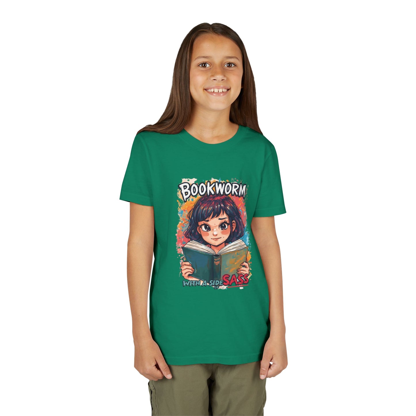 Kids Bookworm Sass Tee, Fun T-Shirt for Young Readers, Gift for Book Lovers, Back to School Apparel, Cute Kid's Graphic Tee