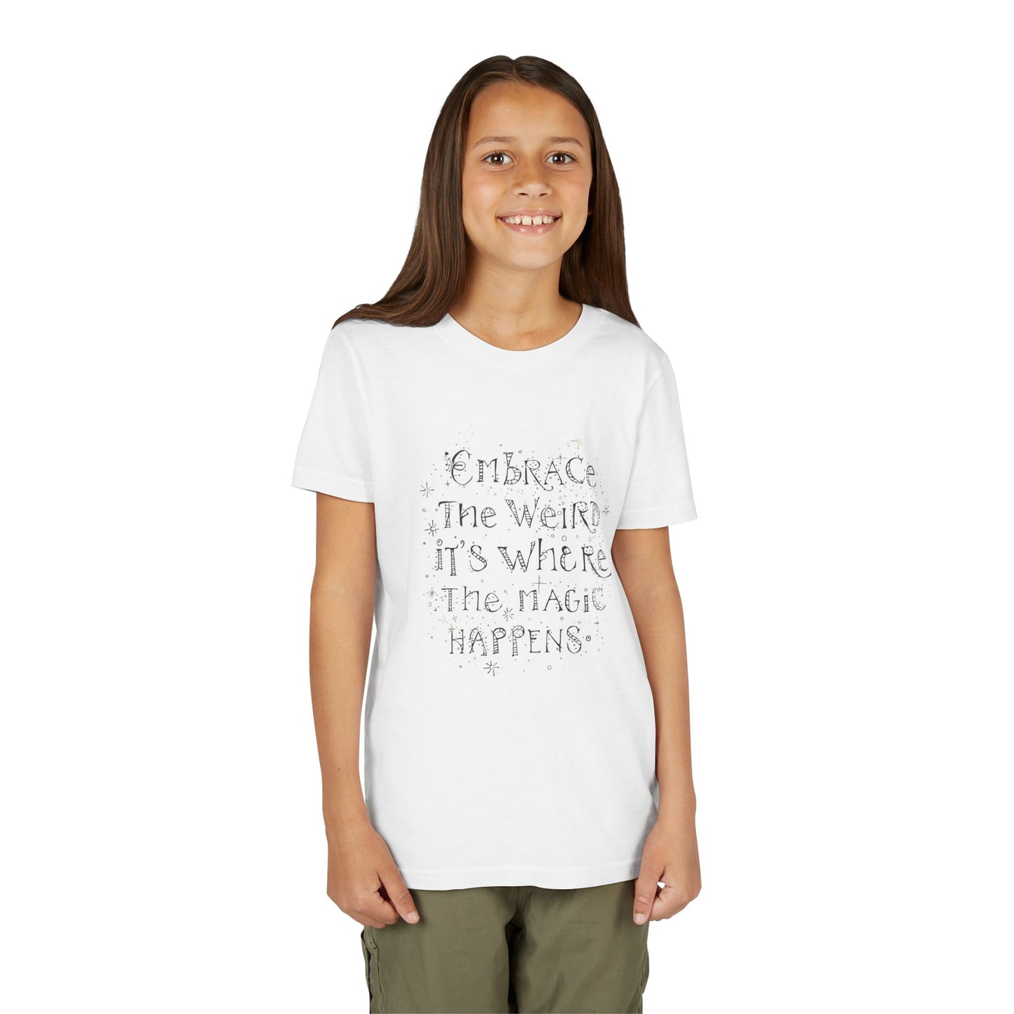Embrace the Weird, It's Where the Magic Happens Tee - HyperFashion, Stylish Kids Shirt, Youth Fashion Top, Birthday Gift, Everyday Fun Wear