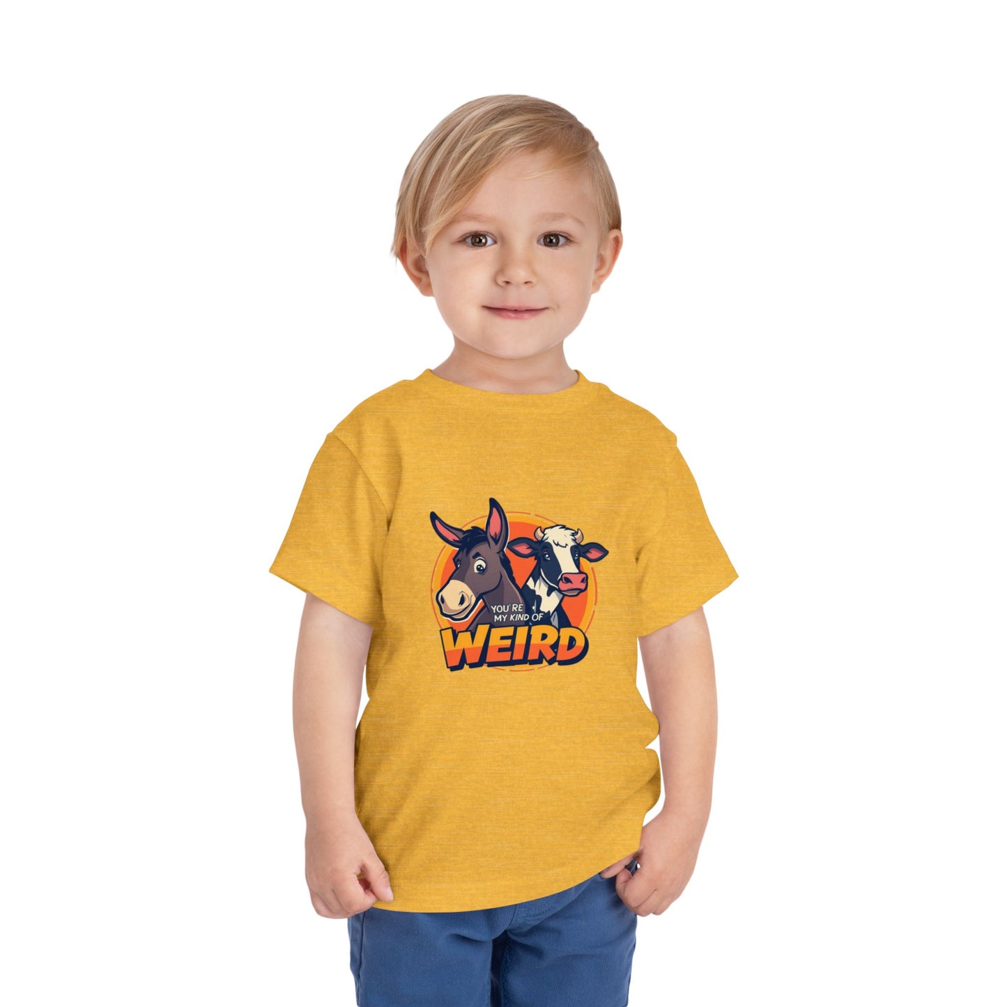 Whimsical Toddler Tee - 'You're Weird' Cute Animal Design, Fun Kids Shirt, Birthday Gift, Playdate Apparel, Funny Toddler Clothing