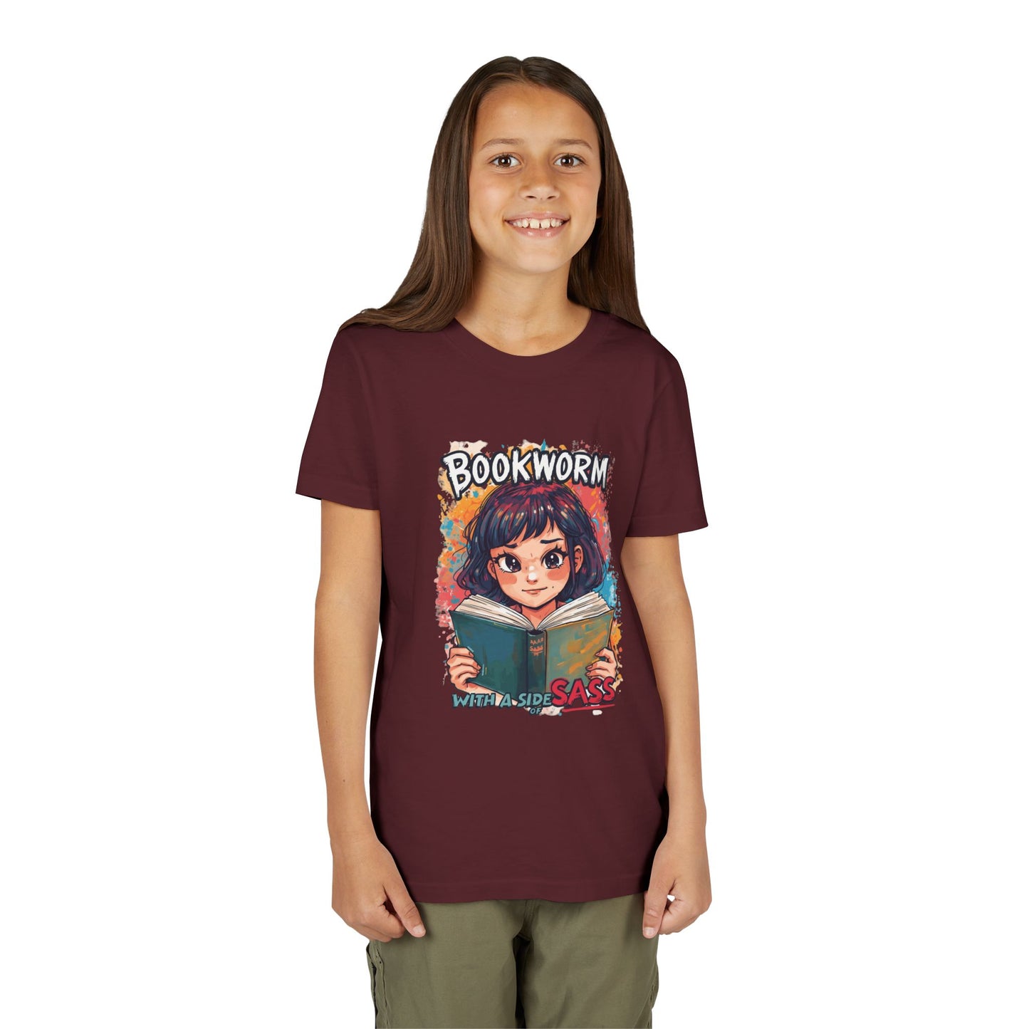 Kids Bookworm Sass Tee, Fun T-Shirt for Young Readers, Gift for Book Lovers, Back to School Apparel, Cute Kid's Graphic Tee