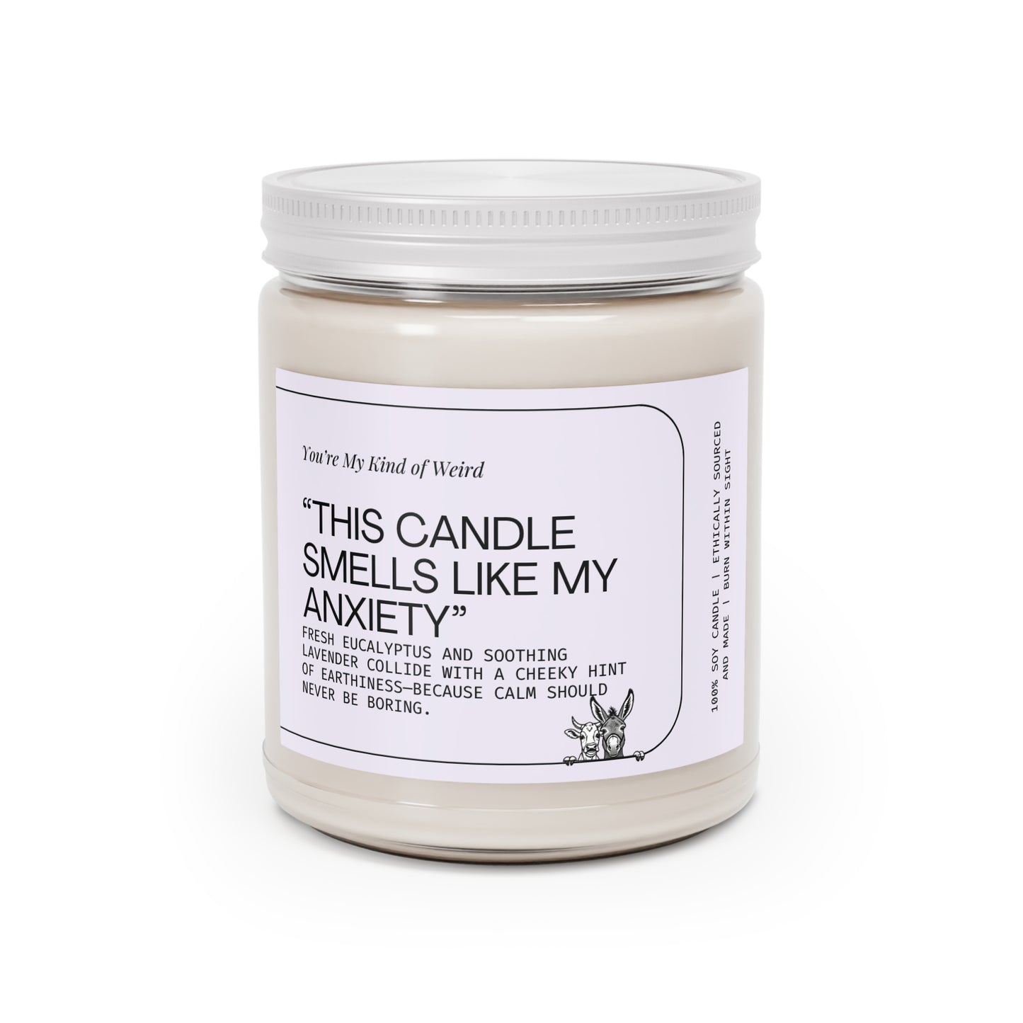 Anxiety Relief Scented Candle, Stress Relief Gift, Home Decor, Self-Care Candle, Unique Gift Idea, Aromatherapy Candle