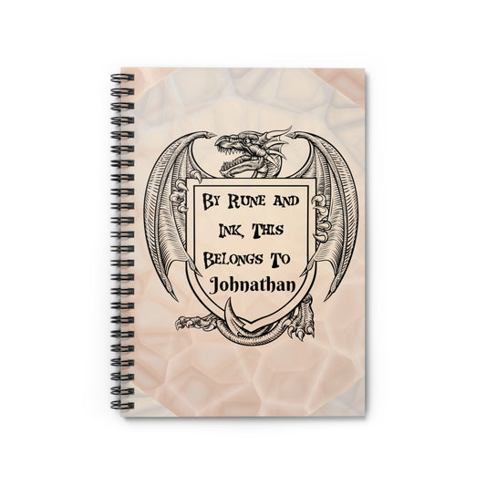 Dragon Crest Notebook Personalized Gothic Shield Spiral Notebook - You're My Kind of Weird