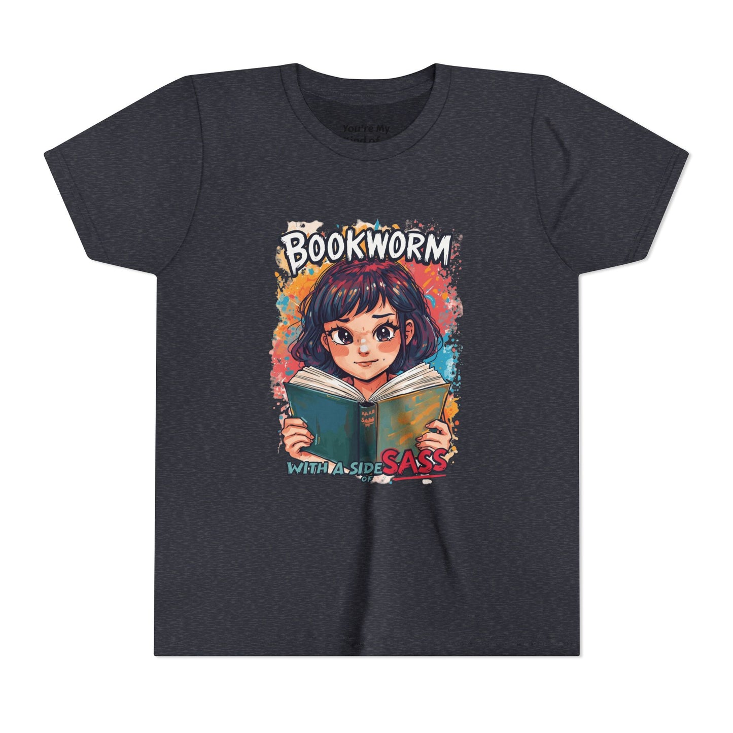 Kids Bookworm Sass Tee, Fun T-Shirt for Young Readers, Gift for Book Lovers, Back to School Apparel, Cute Kid's Graphic Tee
