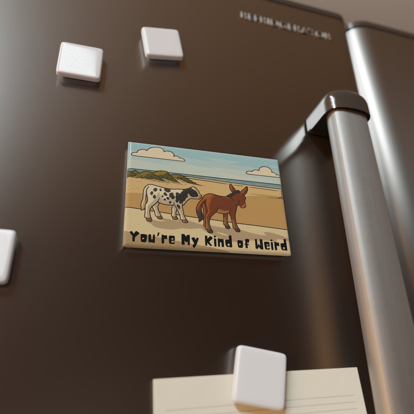 Whimsical Animal Magnet Set - You're My Kind of Weird, Cute Horse Decor, Funny Kitchen Magnet, Gift for Animal Lovers, Home Fridge Decor