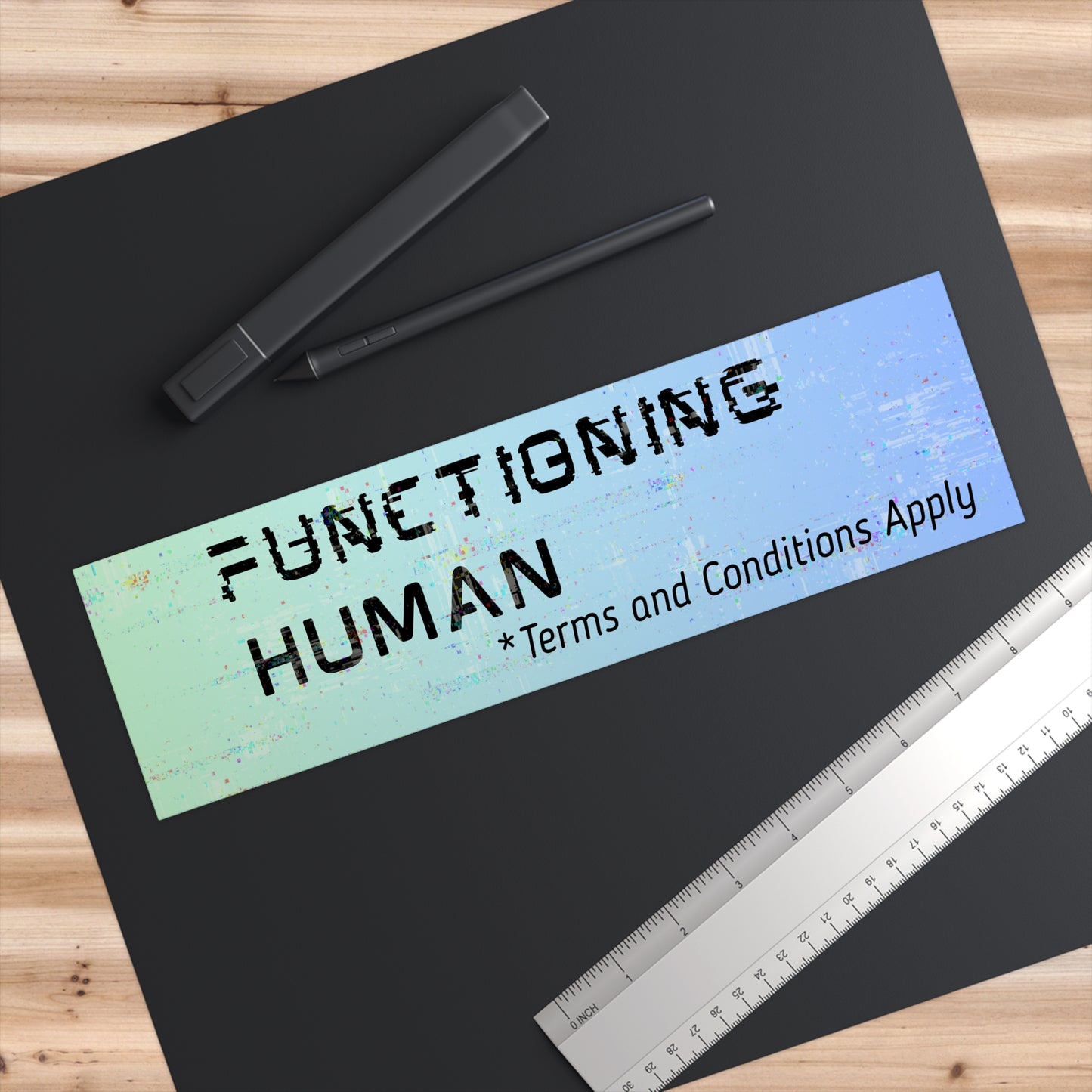 Funny Functioning Human Bumper Sticker, Car Decor, Auto Accessories, Gift for Drivers, Humorous Stickers