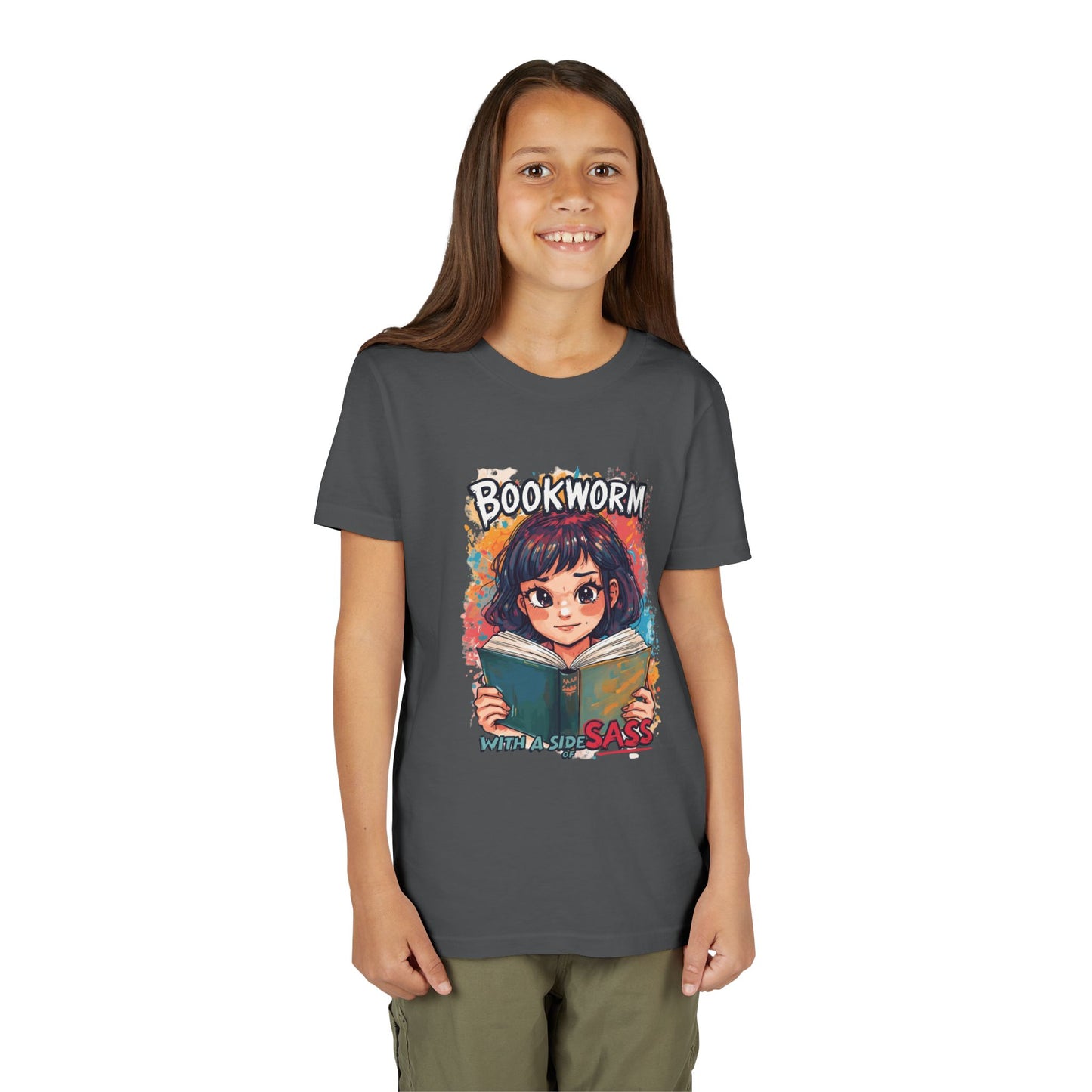 Kids Bookworm Sass Tee, Fun T-Shirt for Young Readers, Gift for Book Lovers, Back to School Apparel, Cute Kid's Graphic Tee