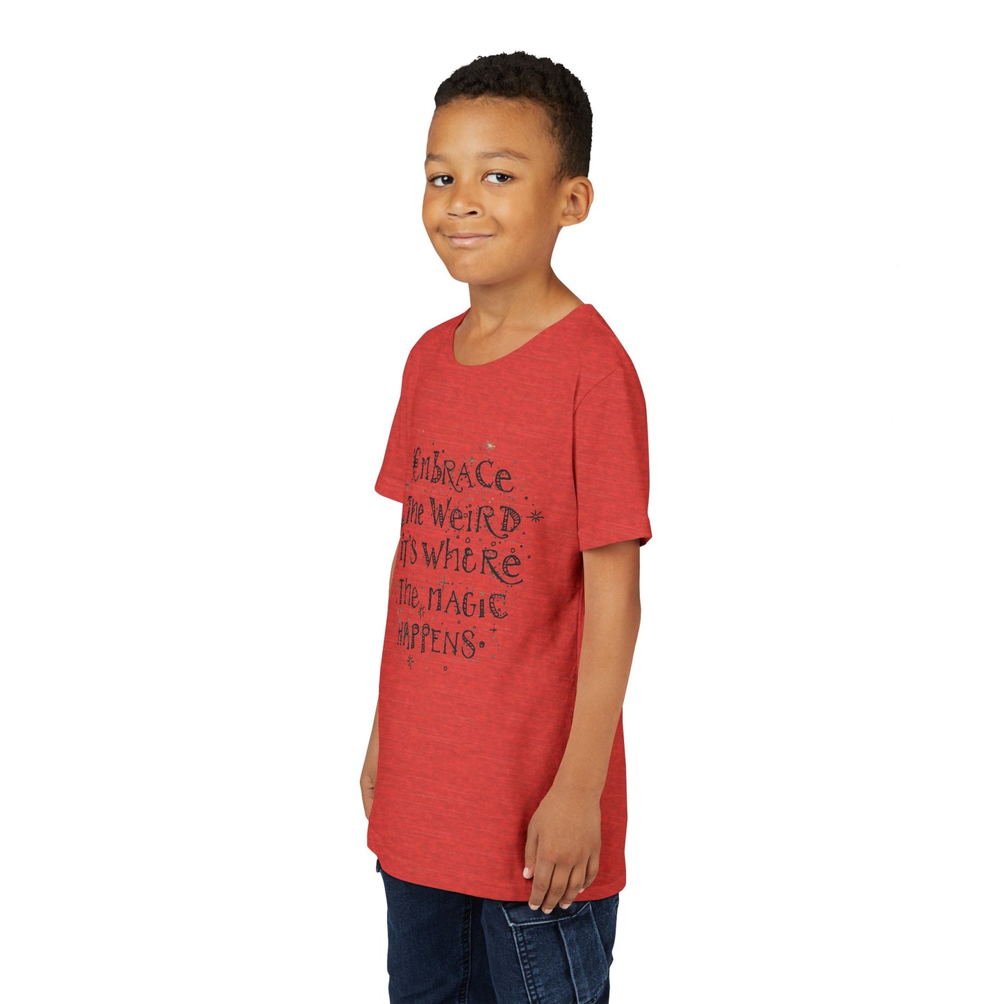 Embrace the Weird, It's Where the Magic Happens Tee - HyperFashion, Stylish Kids Shirt, Youth Fashion Top, Birthday Gift, Everyday Fun Wear