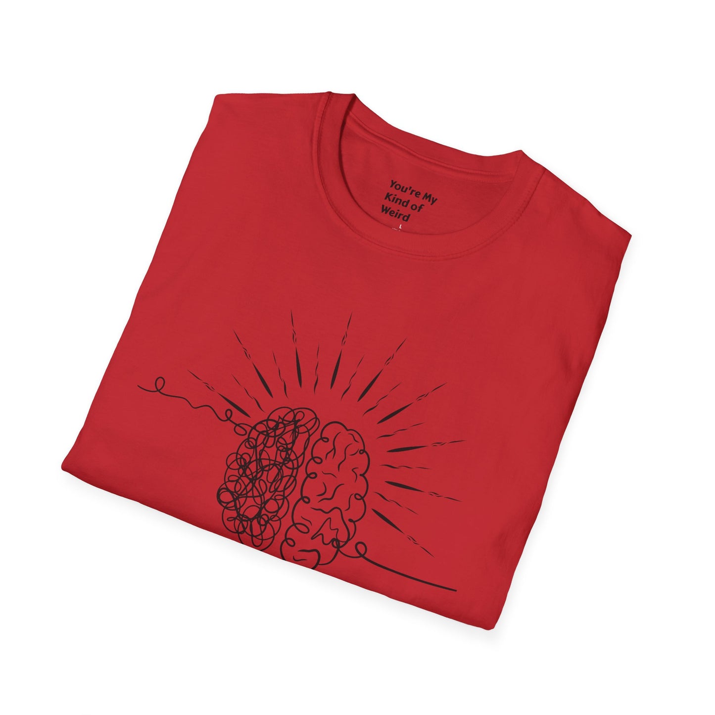 Creative Thinking Unisex T-Shirt, Fun Gift for Overthinkers, Comfortable Casual Wear, Brain Art Tee, Gift for Birthdays or Holidays